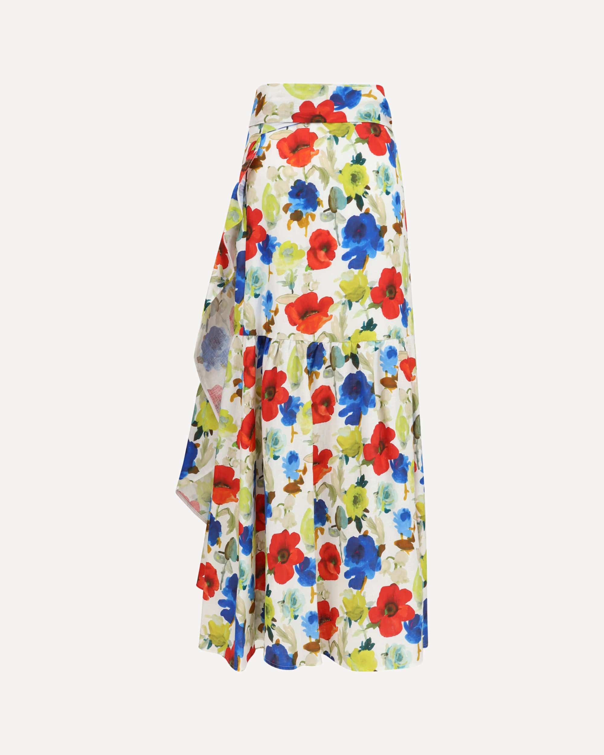 Sara Roka Marzia Linen Wrap Maxi Skirt - alternate view