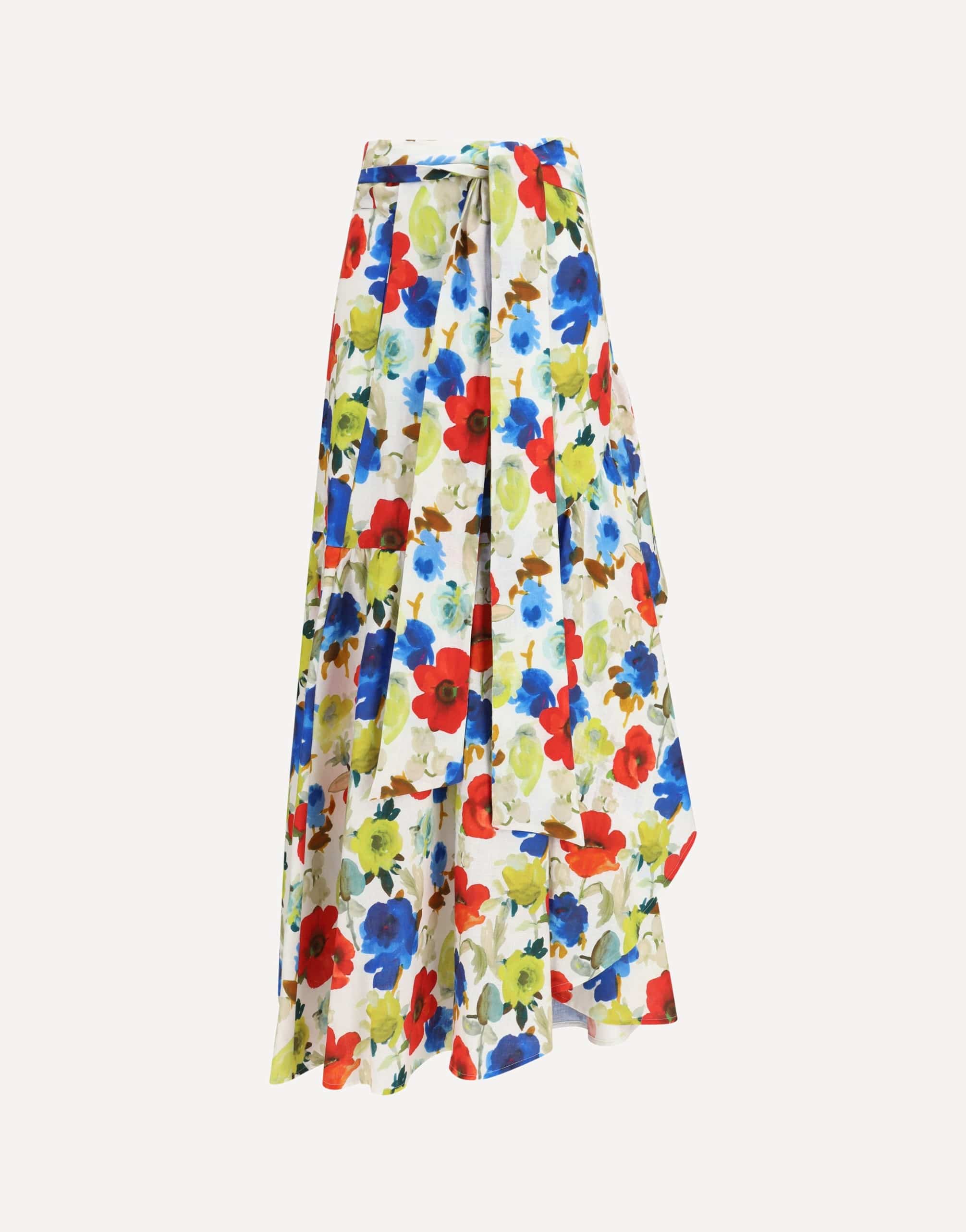 Sara Roka Marzia Linen Wrap Maxi Skirt