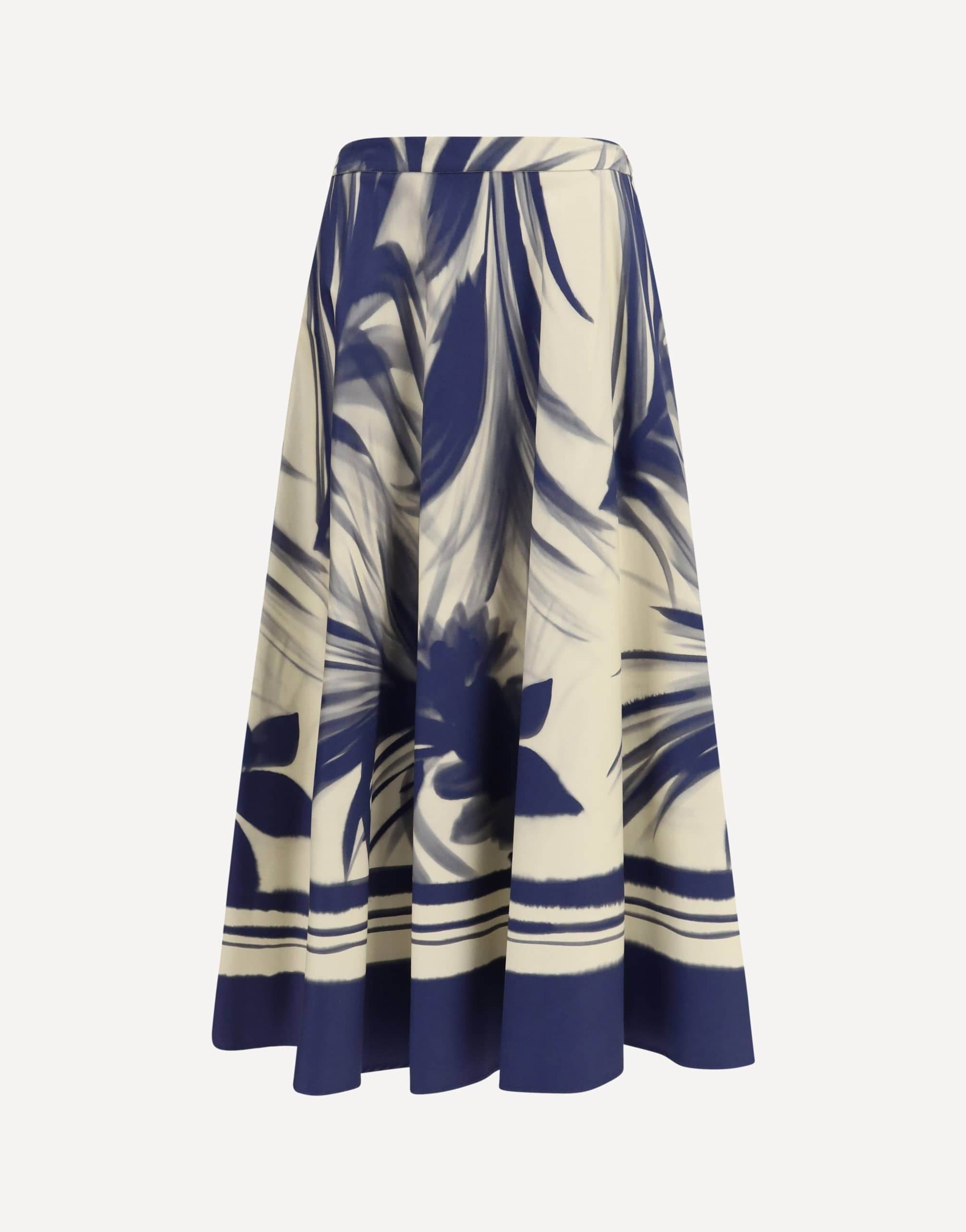 Sara Roka Tadra Water Palm Scarf Midi Skirt