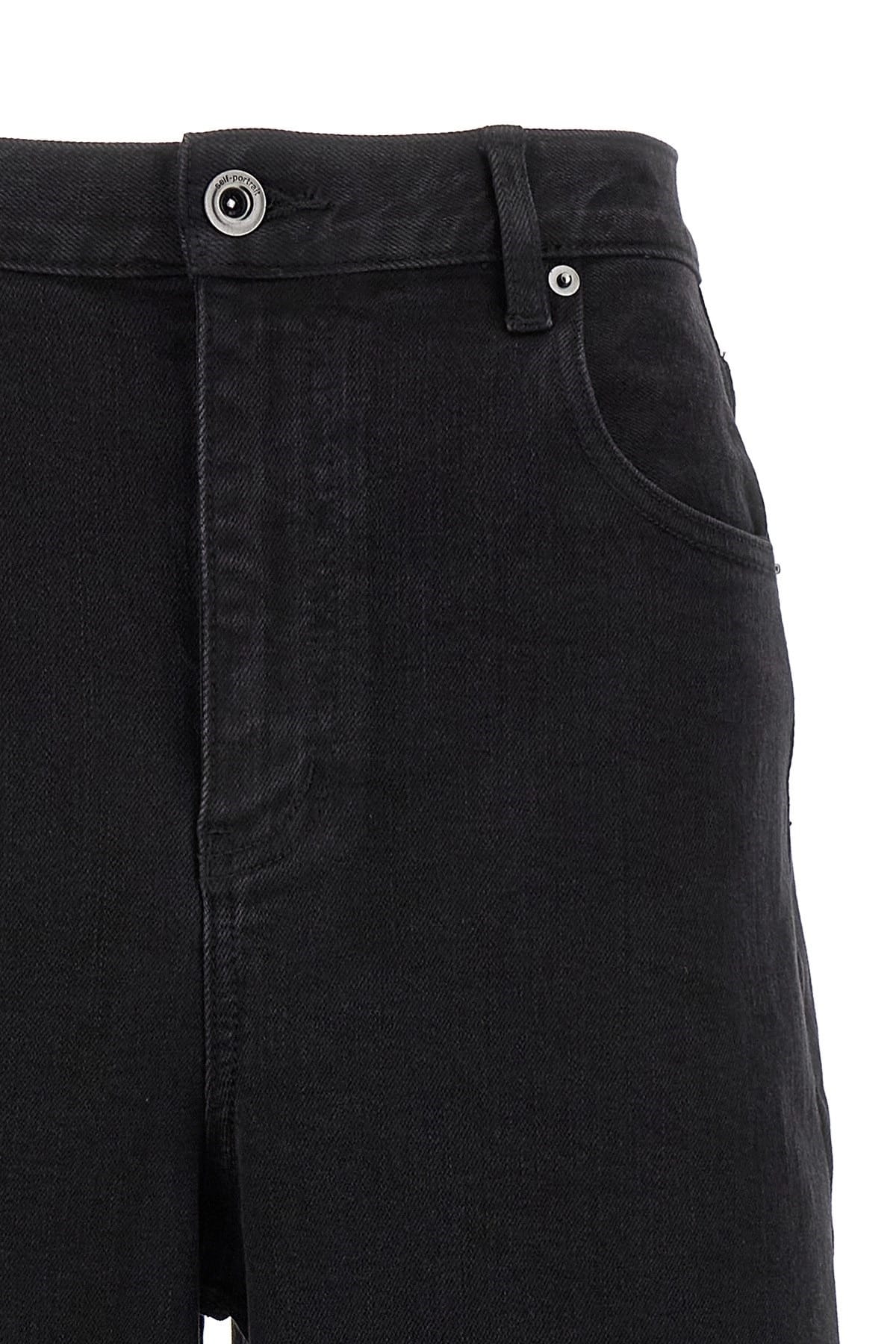 Self-Portrait Self-Portrait Black Barrel Leg Jeans