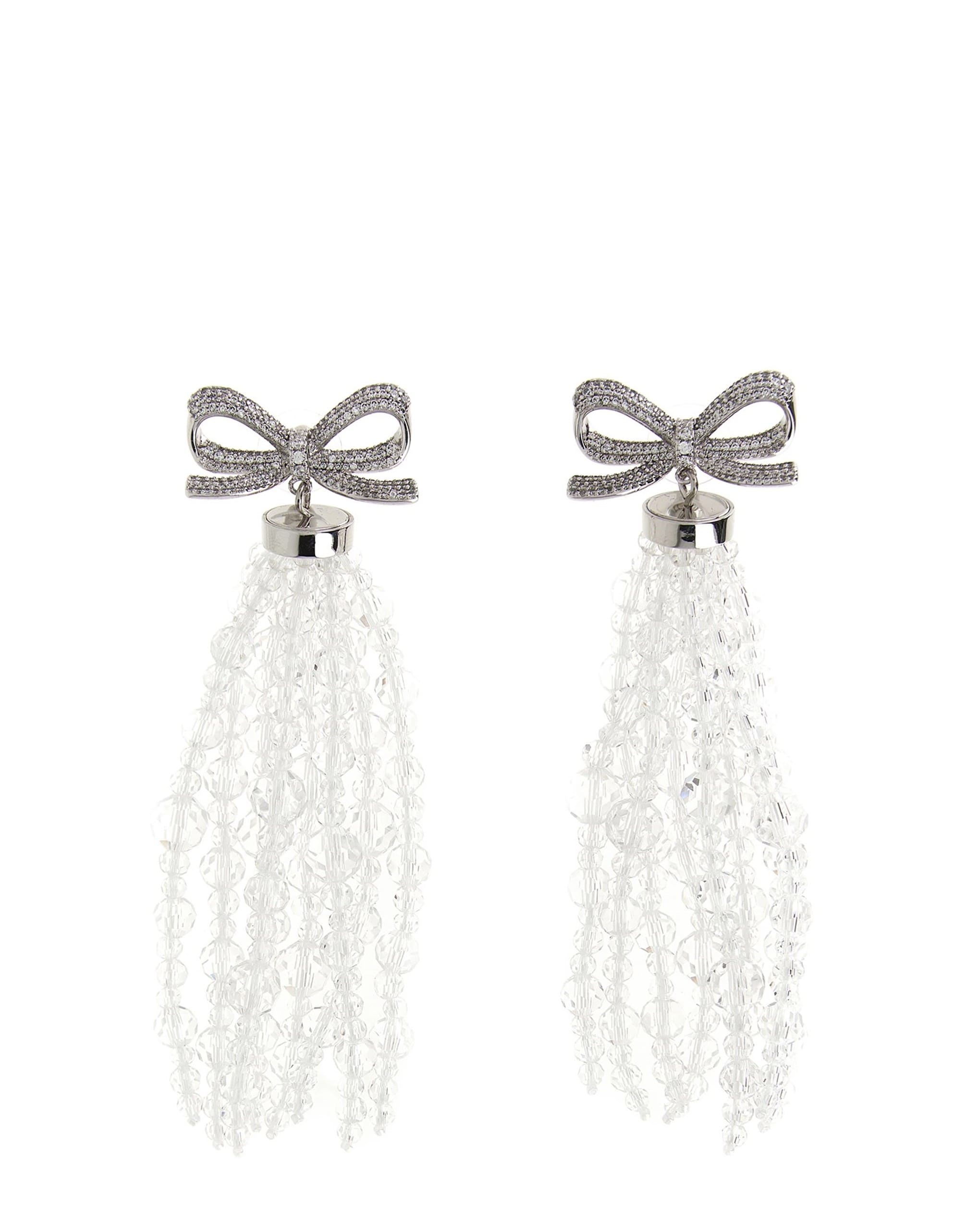 Self-Portrait Self-Portrait Bow Beaded Waterfall Earrings