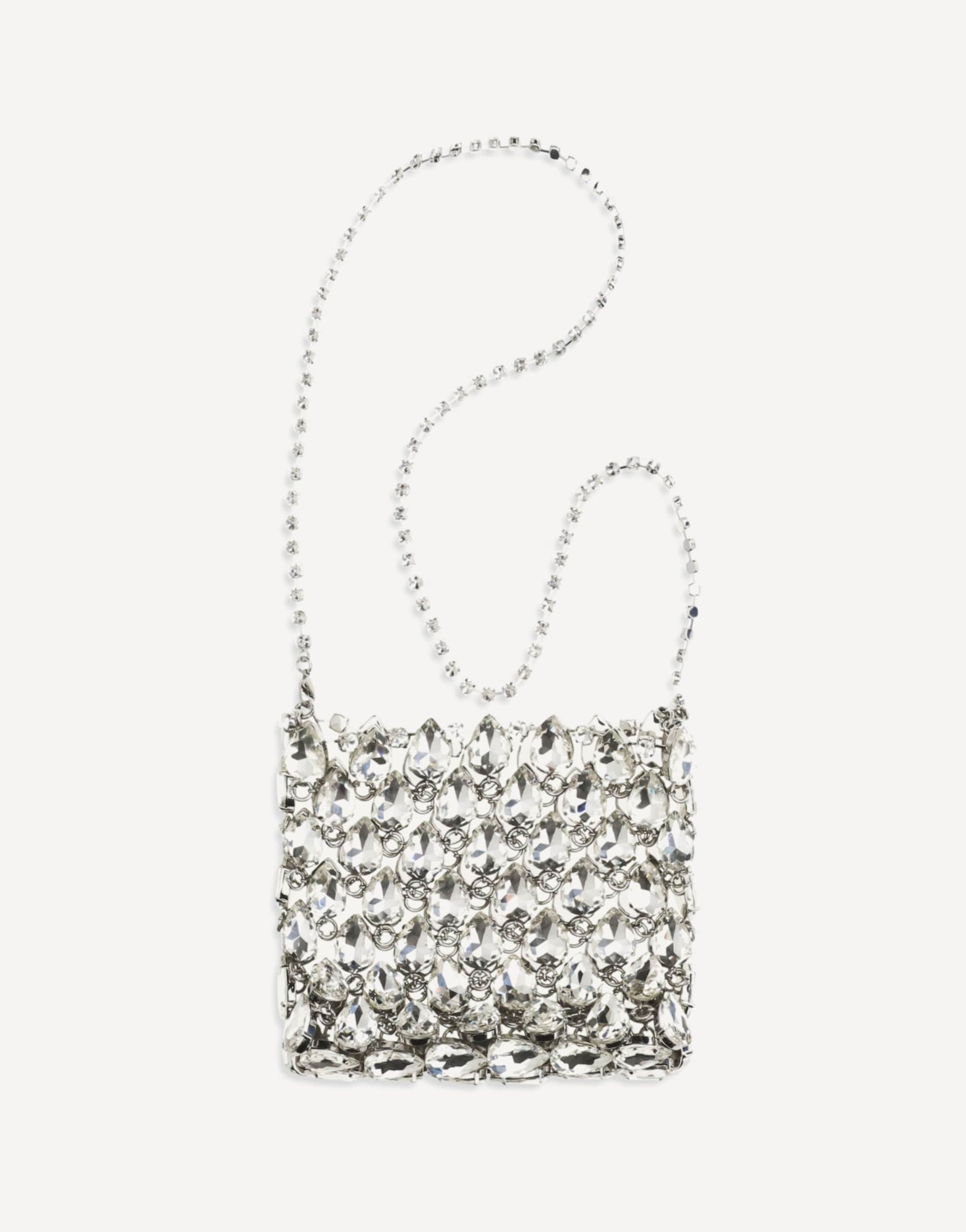 Self-Portrait Crystal Mesh Pouch