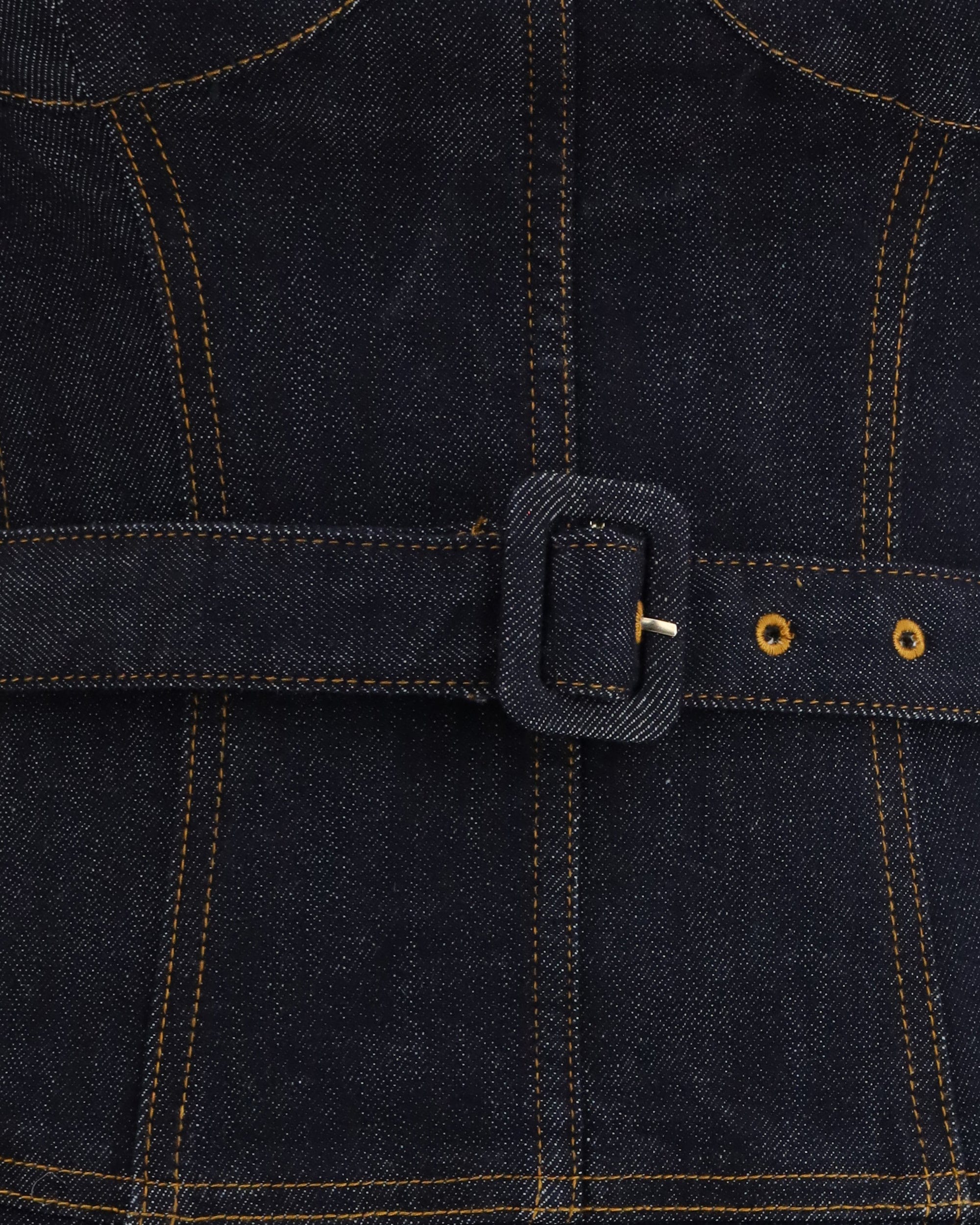 Self-Portrait Denim Flared Midi Dress