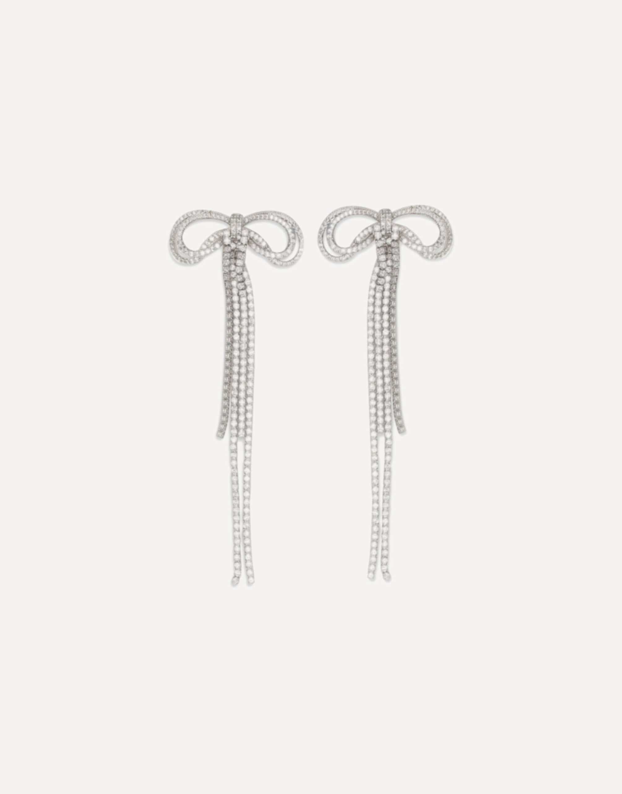 Self-Portrait Self-Portrait Double Crystal Bow Earrings