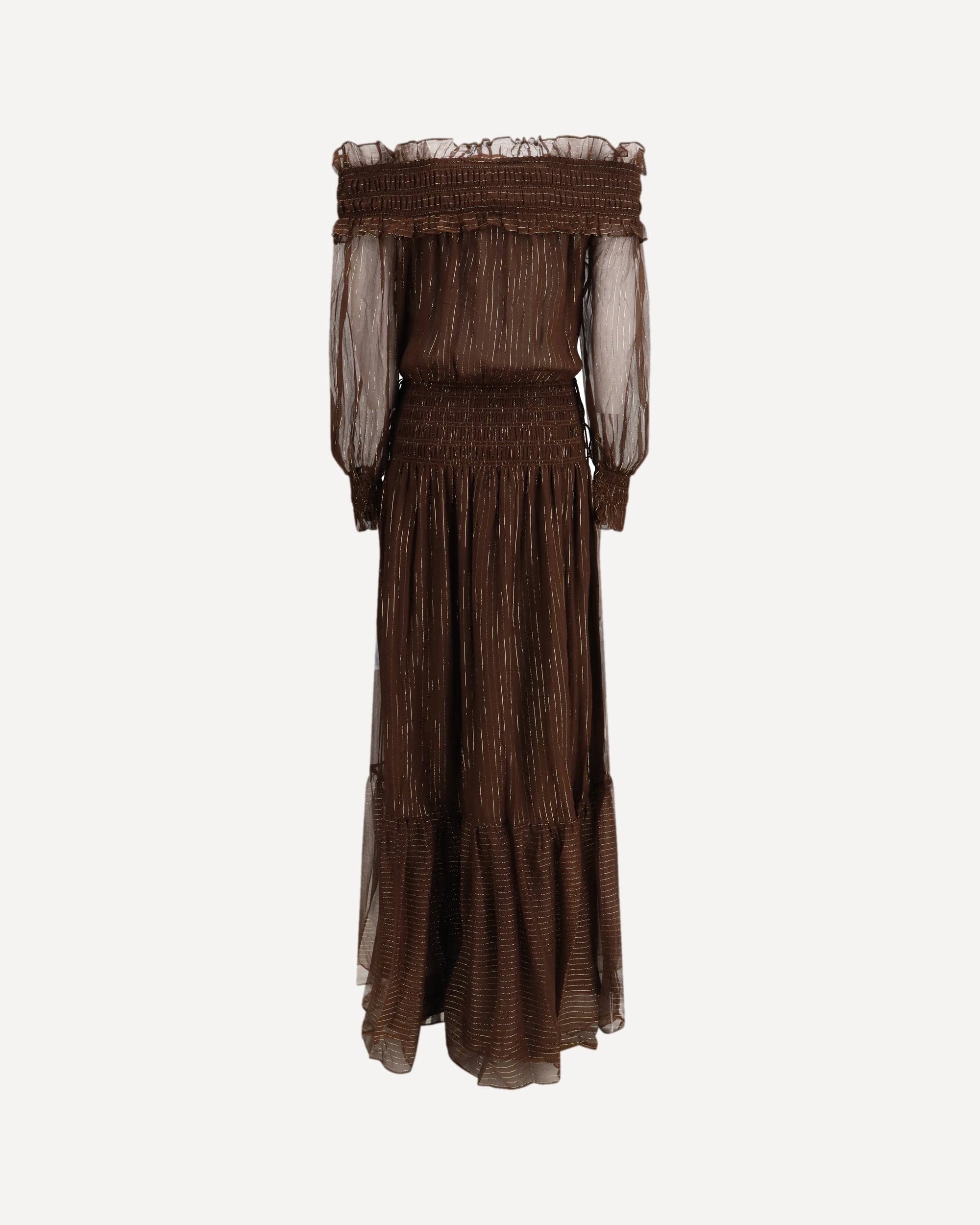 Self-Portrait Georgette Off Shoulder Maxi Dress - alternate view