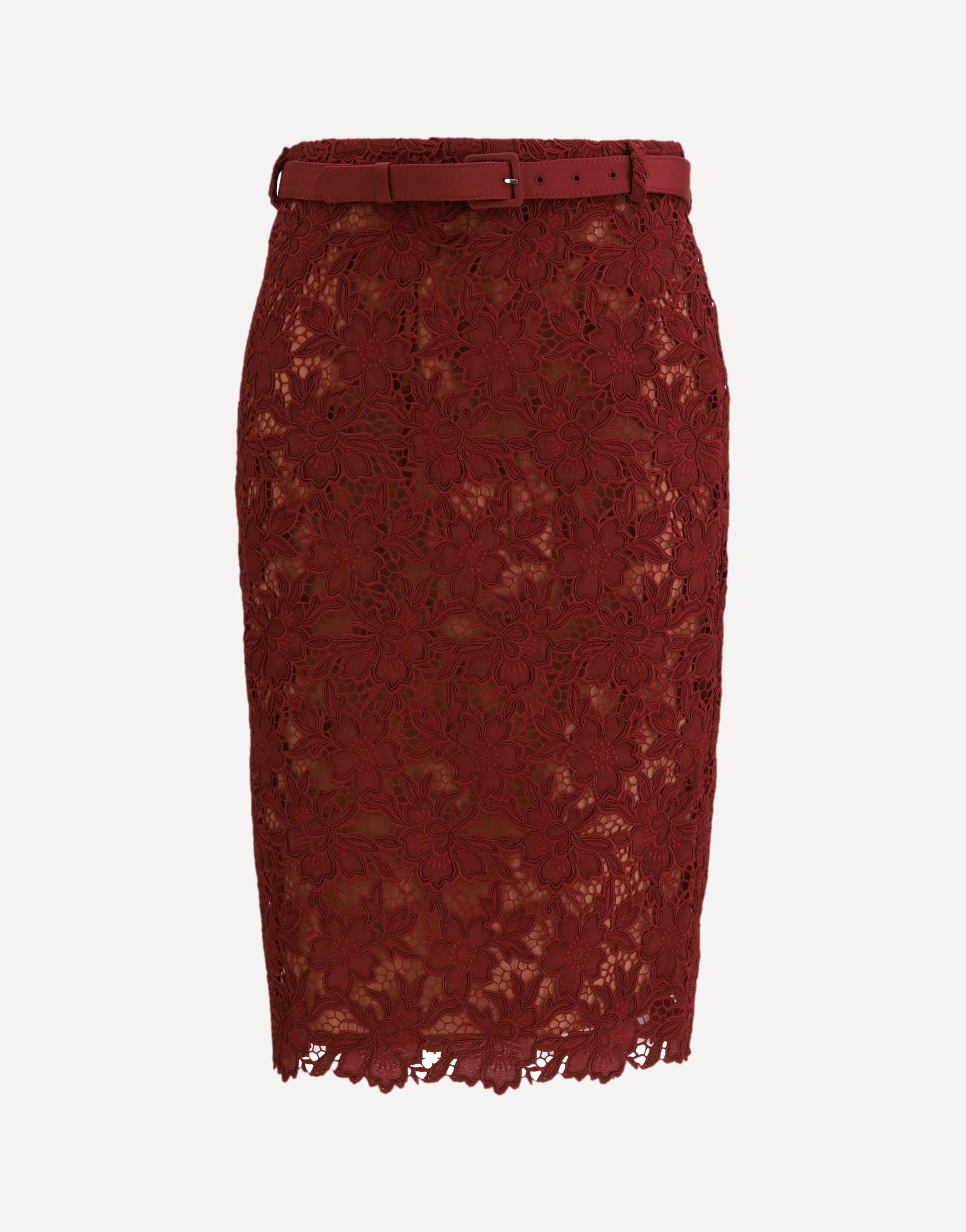 Self-Portrait Guipure Lace Midi Skirt