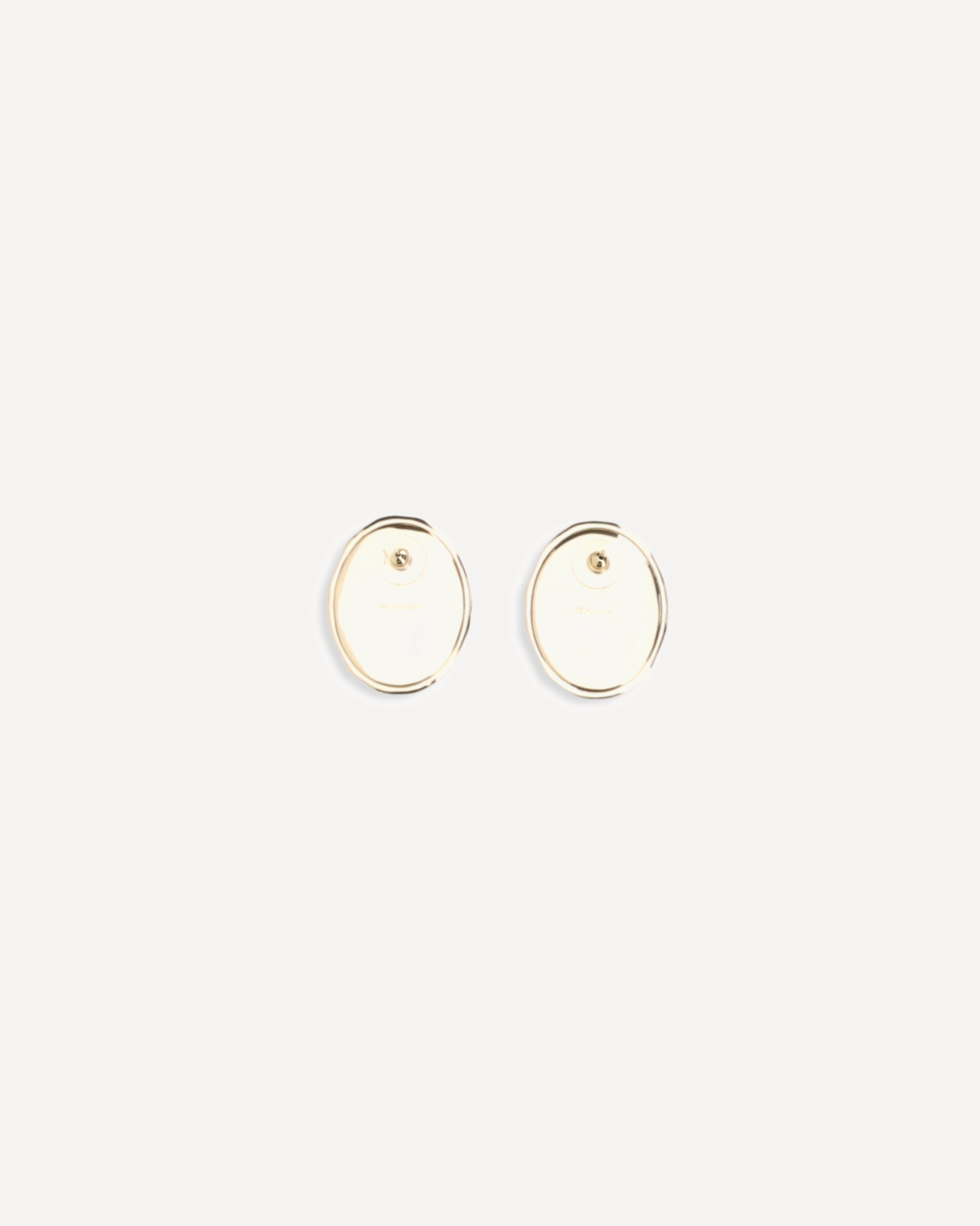 Self-Portrait Hammered Gold Stud Earrings - alternate view