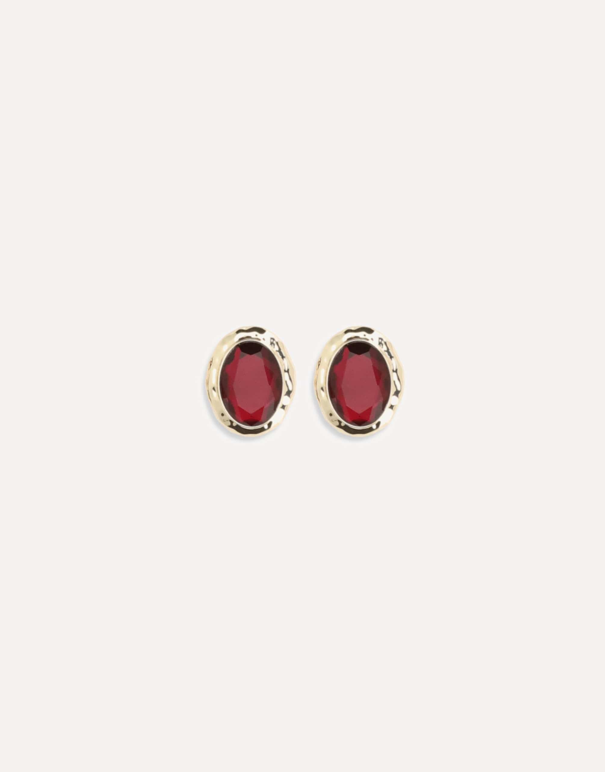 Self-Portrait Hammered Gold Stud Earrings