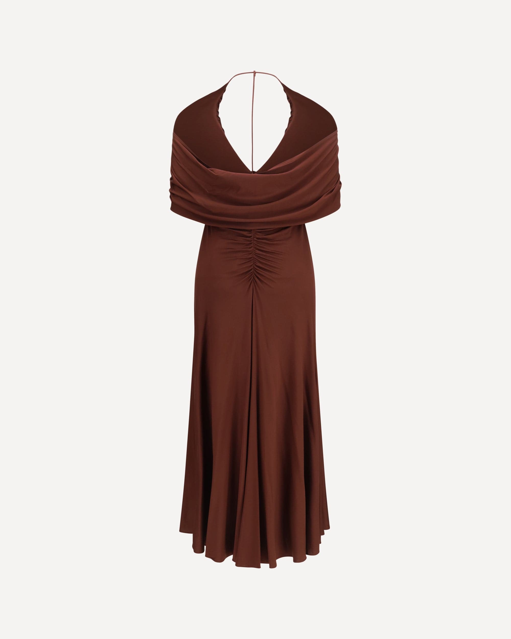 Jersey halter midi jurk - alternate view