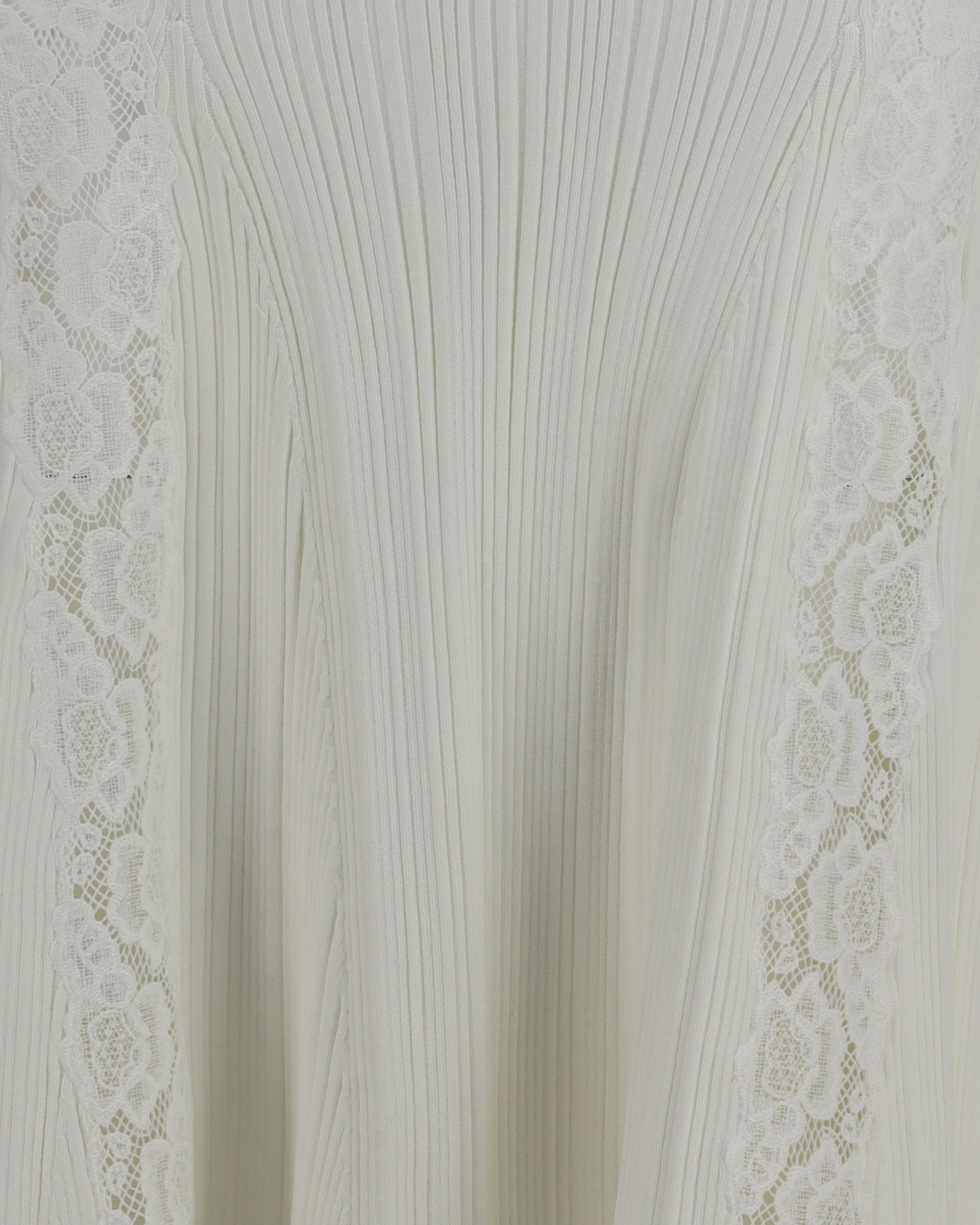 Self-Portrait Knit Midi Dress With Lace Inserts