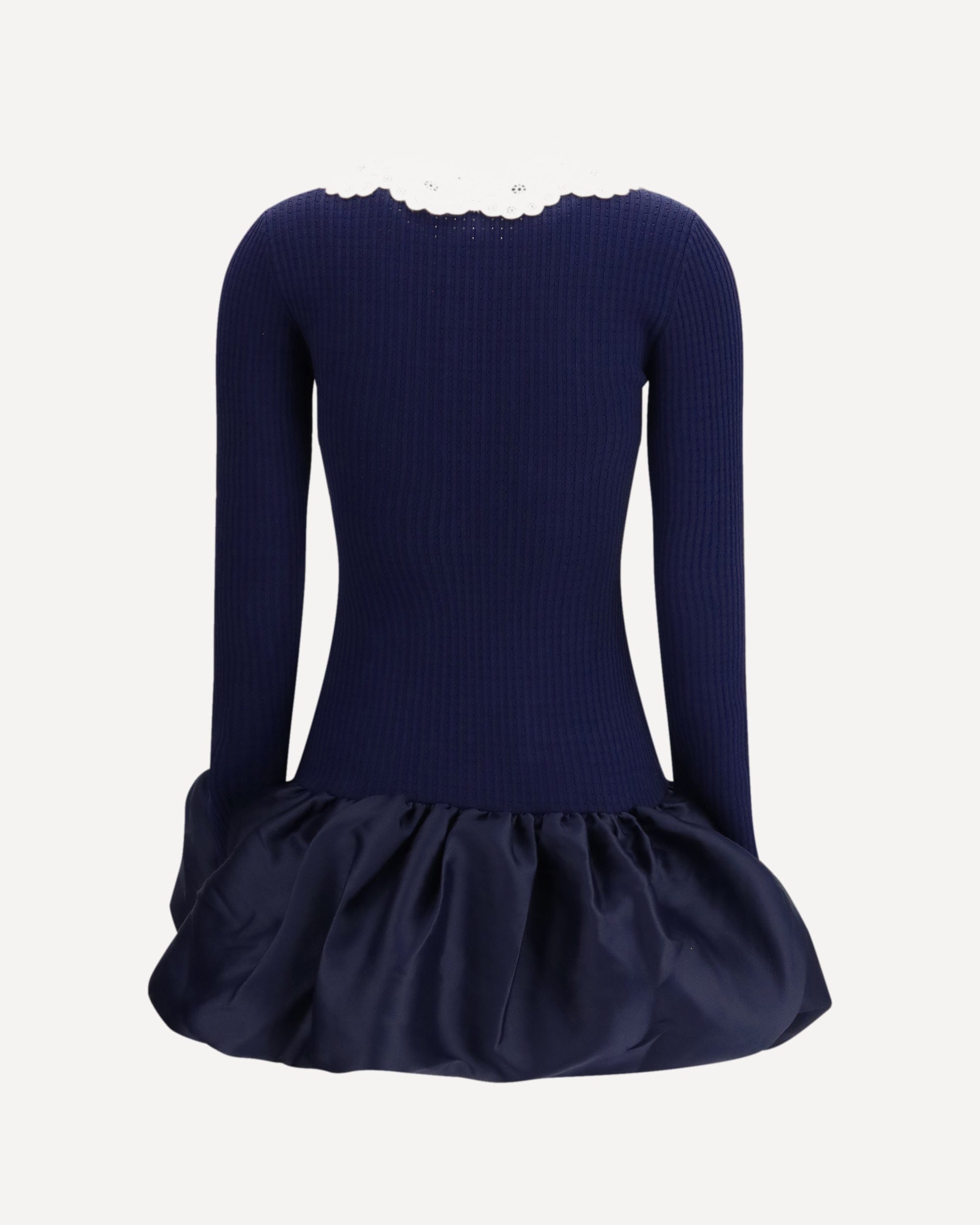 Self-Portrait Knit Taffeta Mini Dress - alternate view
