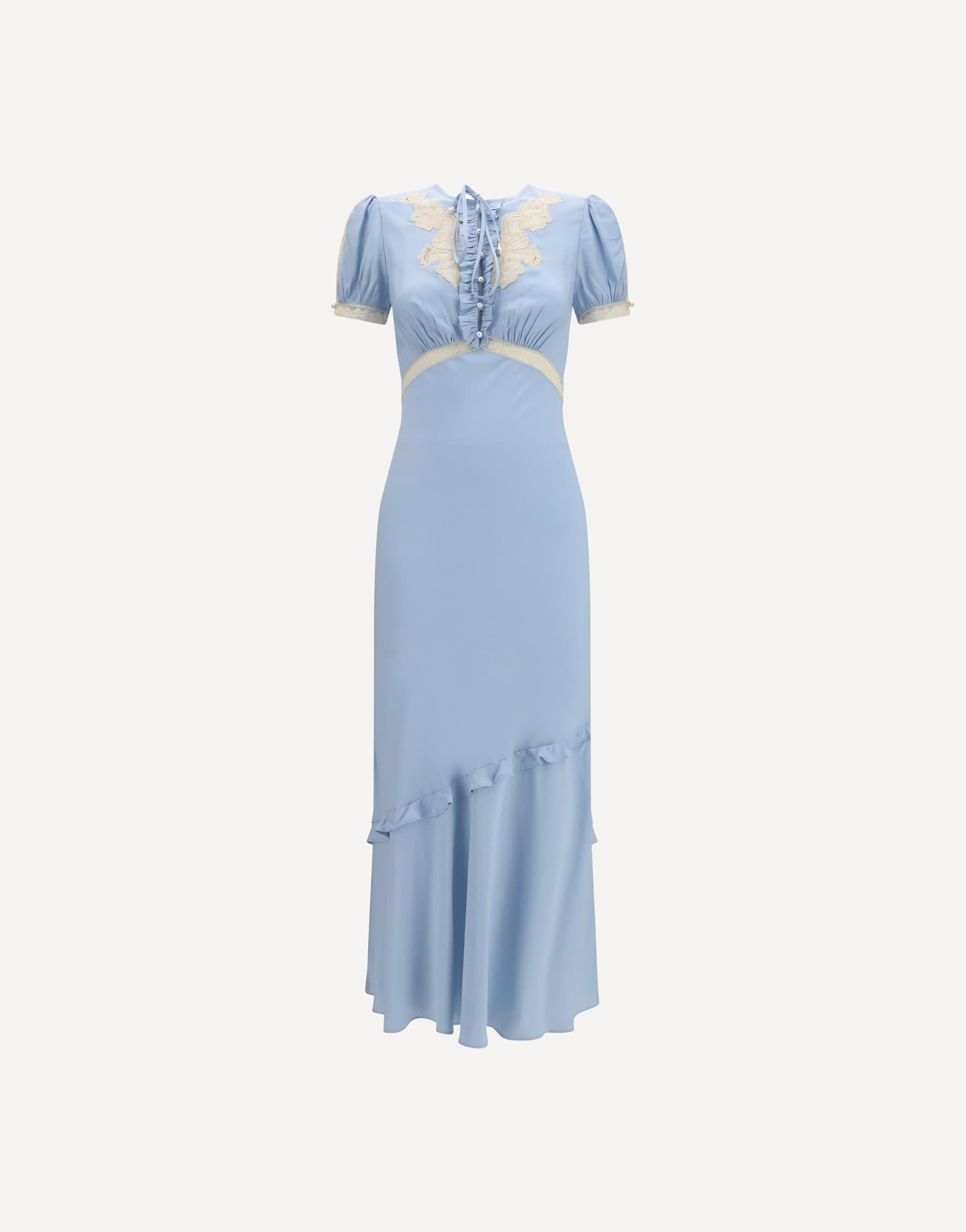 Self-Portrait Self-Portrait Midi Dress In Viscose And Lace