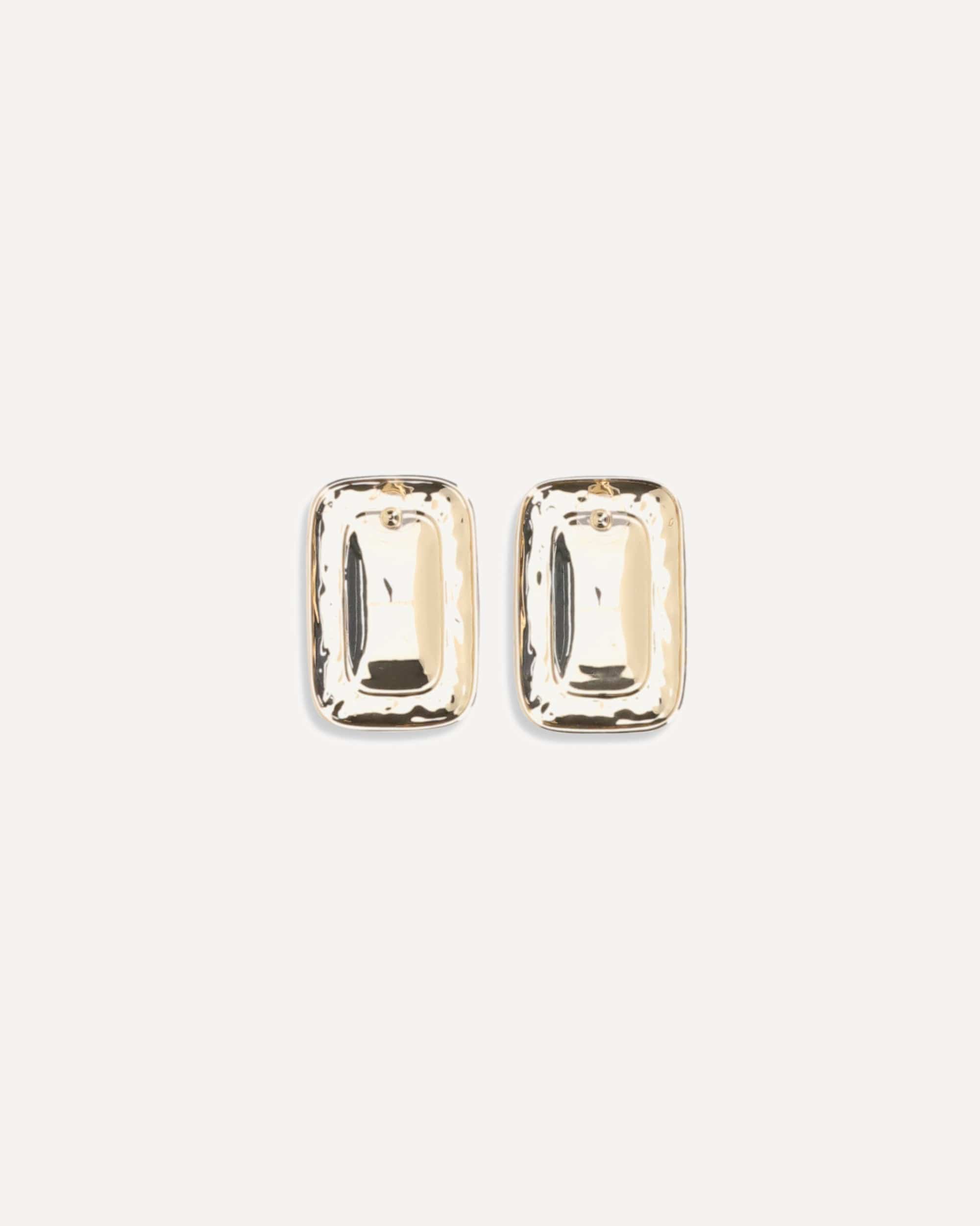Self-Portrait Mottled Gold Black Enamel Earrings - alternate view