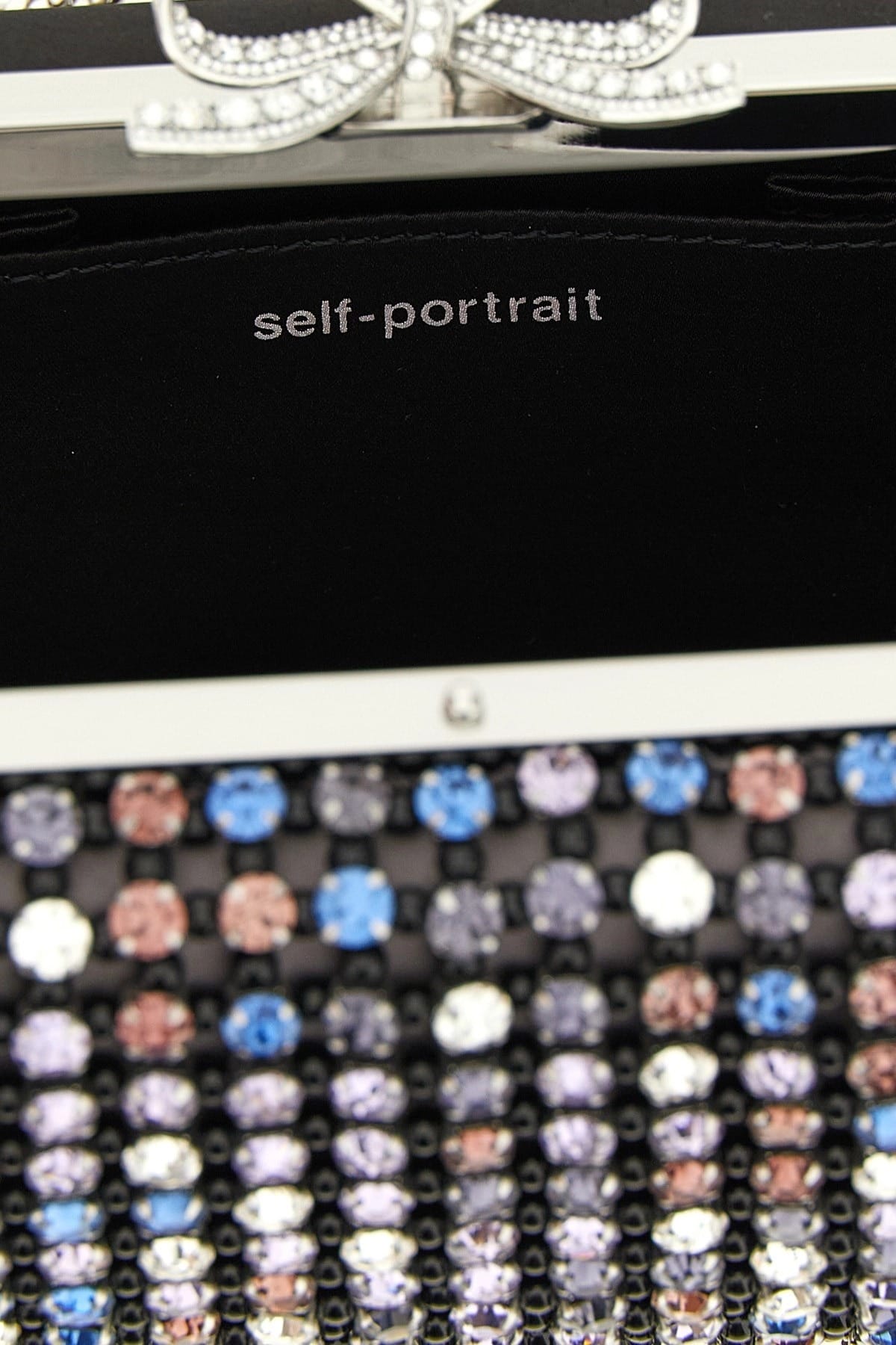Self-Portrait Self-Portrait Multi Crystal Chainmail Clutch