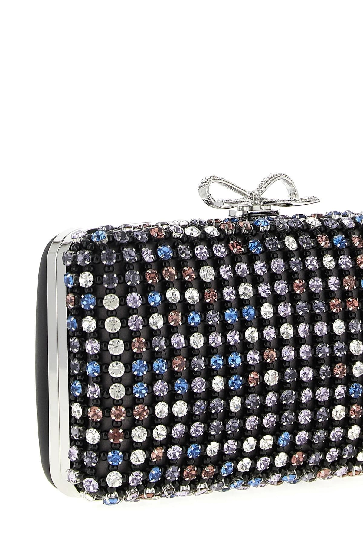 Self-Portrait Self-Portrait Multi Crystal Chainmail Clutch