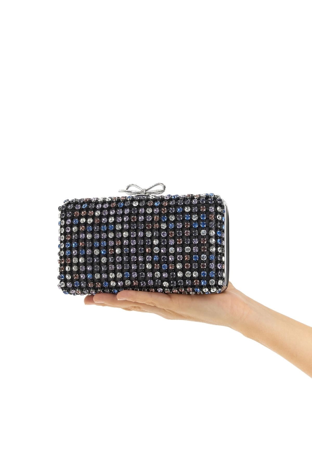 Self-Portrait Self-Portrait Multi Crystal Chainmail Clutch