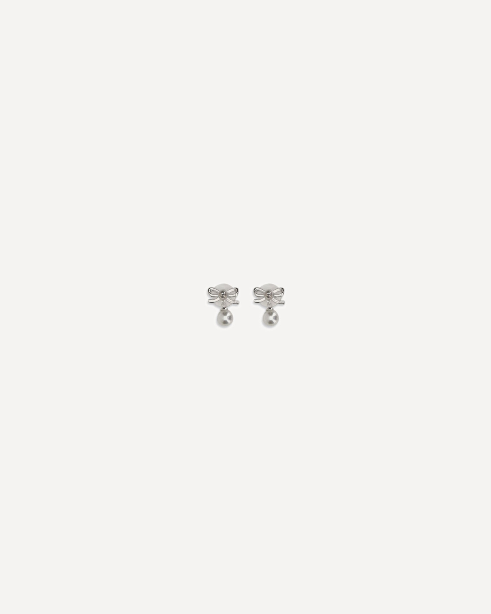 Self-Portrait Pearl Bow Earrings - alternate view