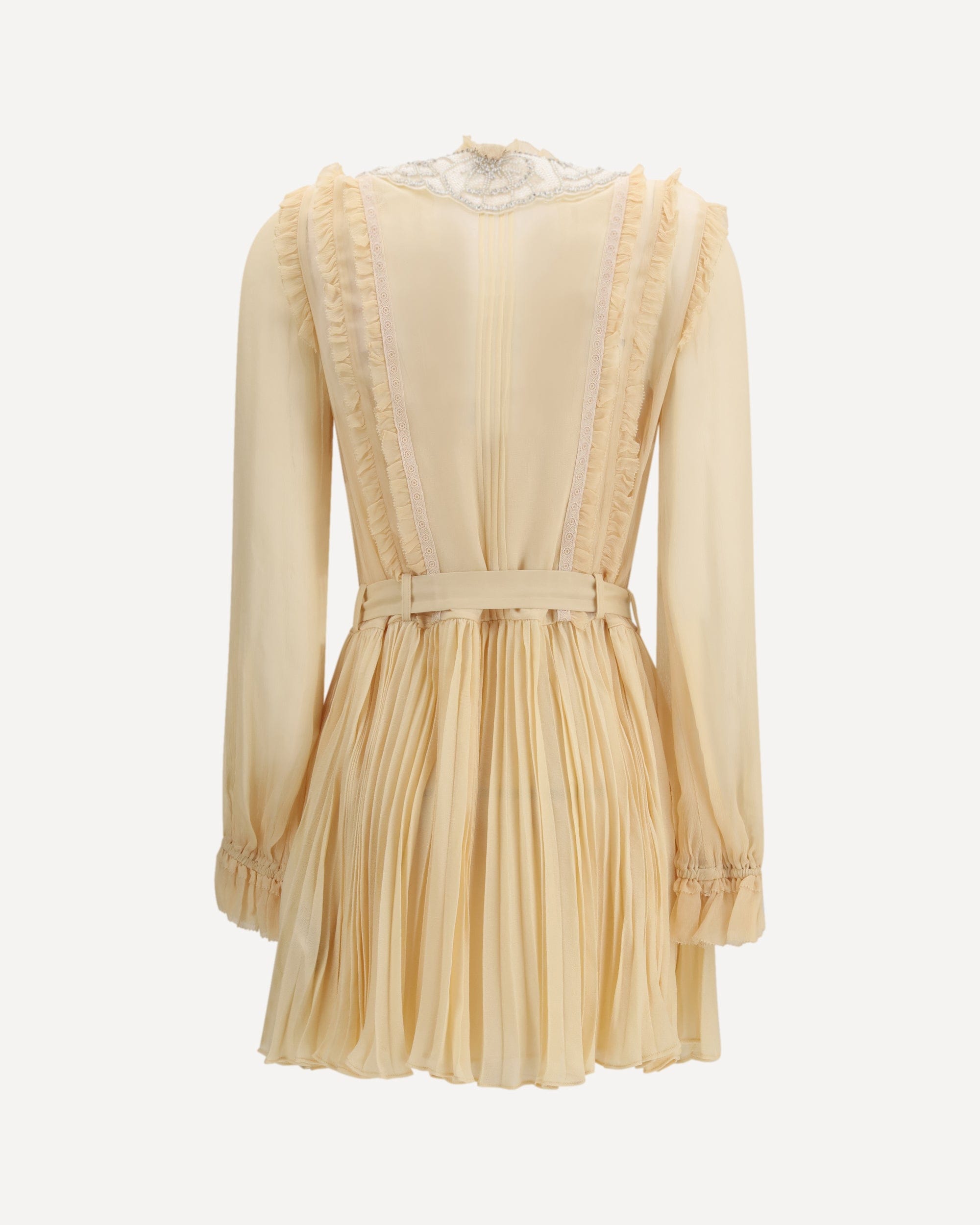 Self-Portrait Pleated Georgette Mini Dress