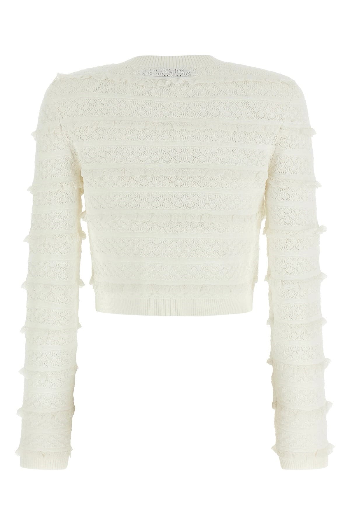 Self-Portrait Self-Portrait Pointelle Diamante Cardigan