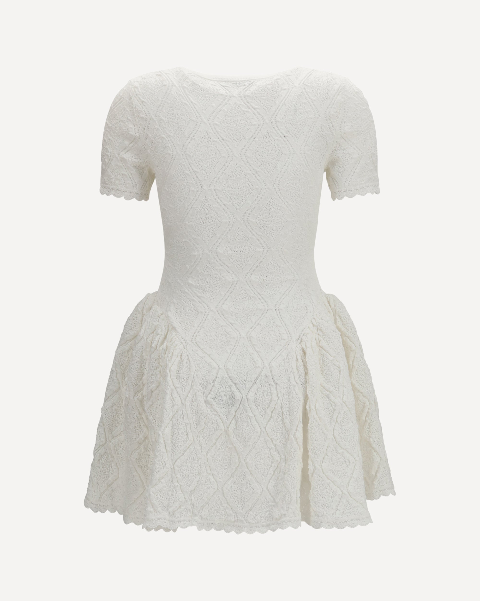 Self-Portrait Pointelle Knit Mini Dress