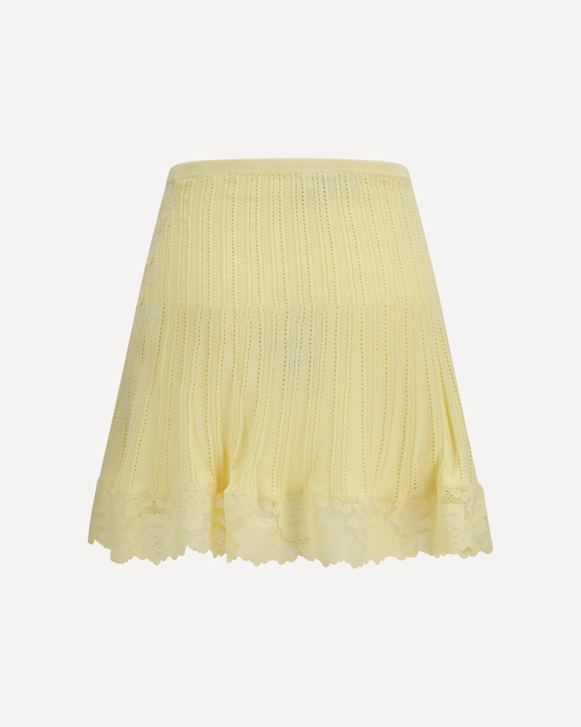 Self-Portrait Pointelle Knit Mini Skirt
