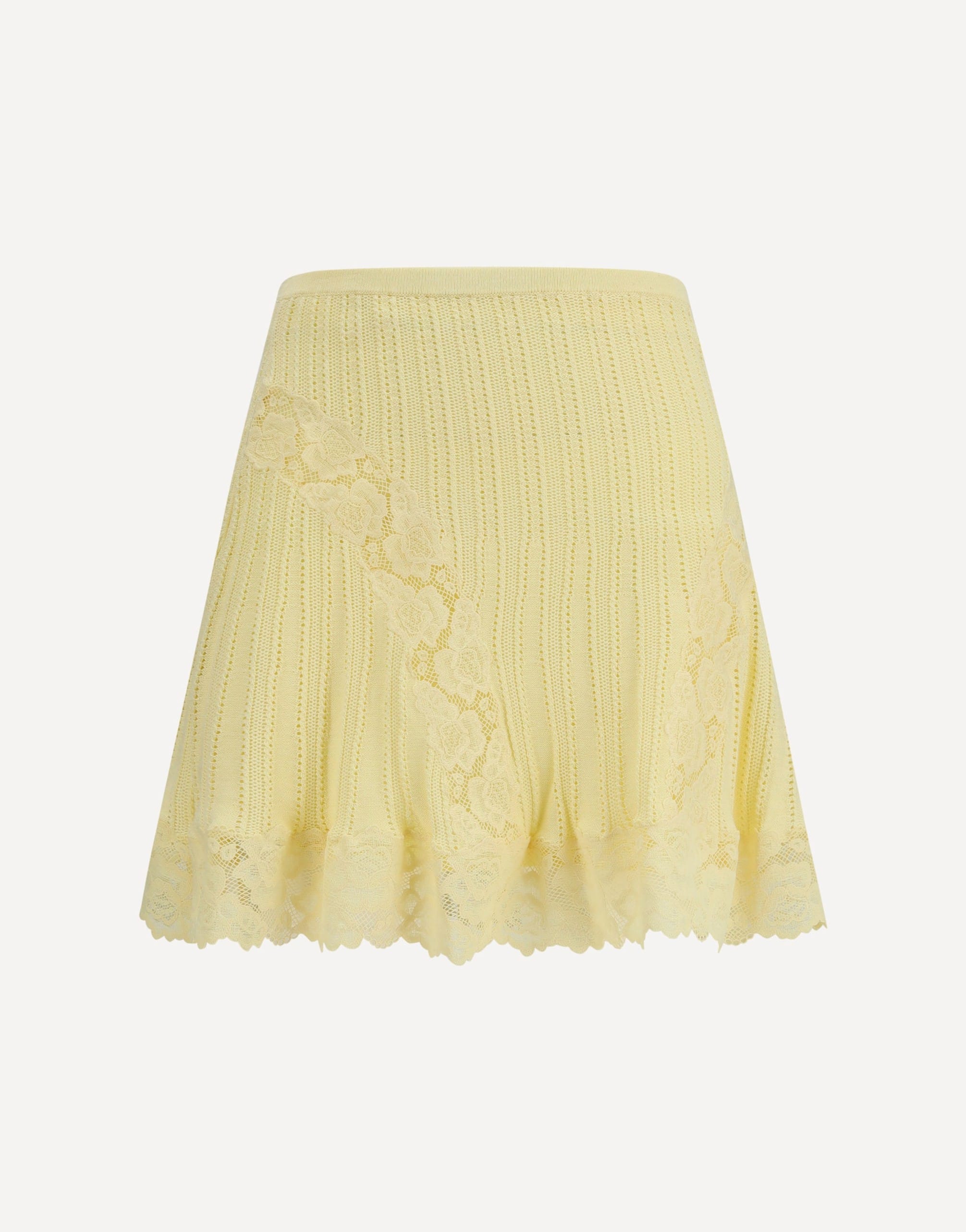 Self-Portrait Pointelle Knit Mini Skirt