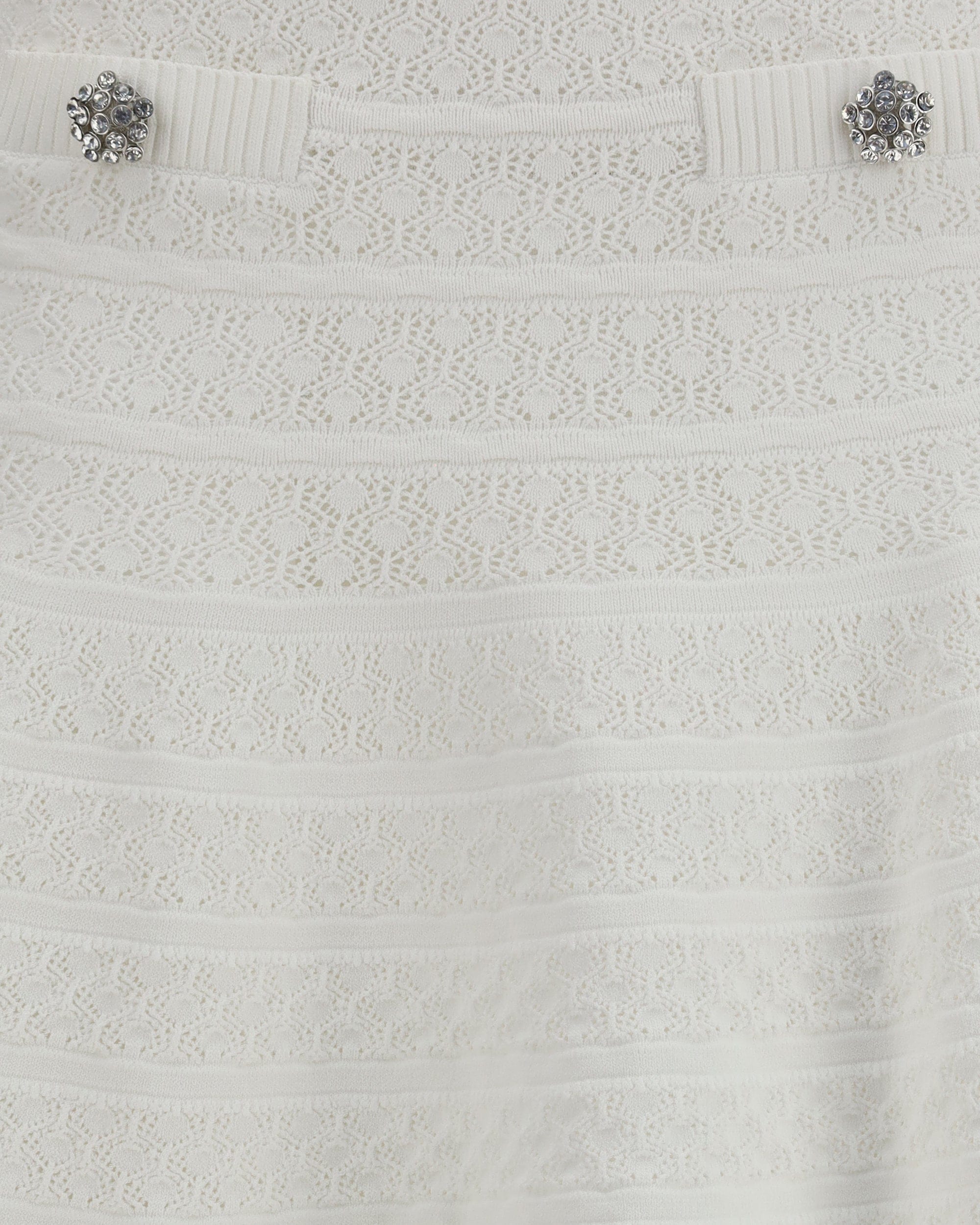 Self-Portrait Pointelle Knit Mini Skirt