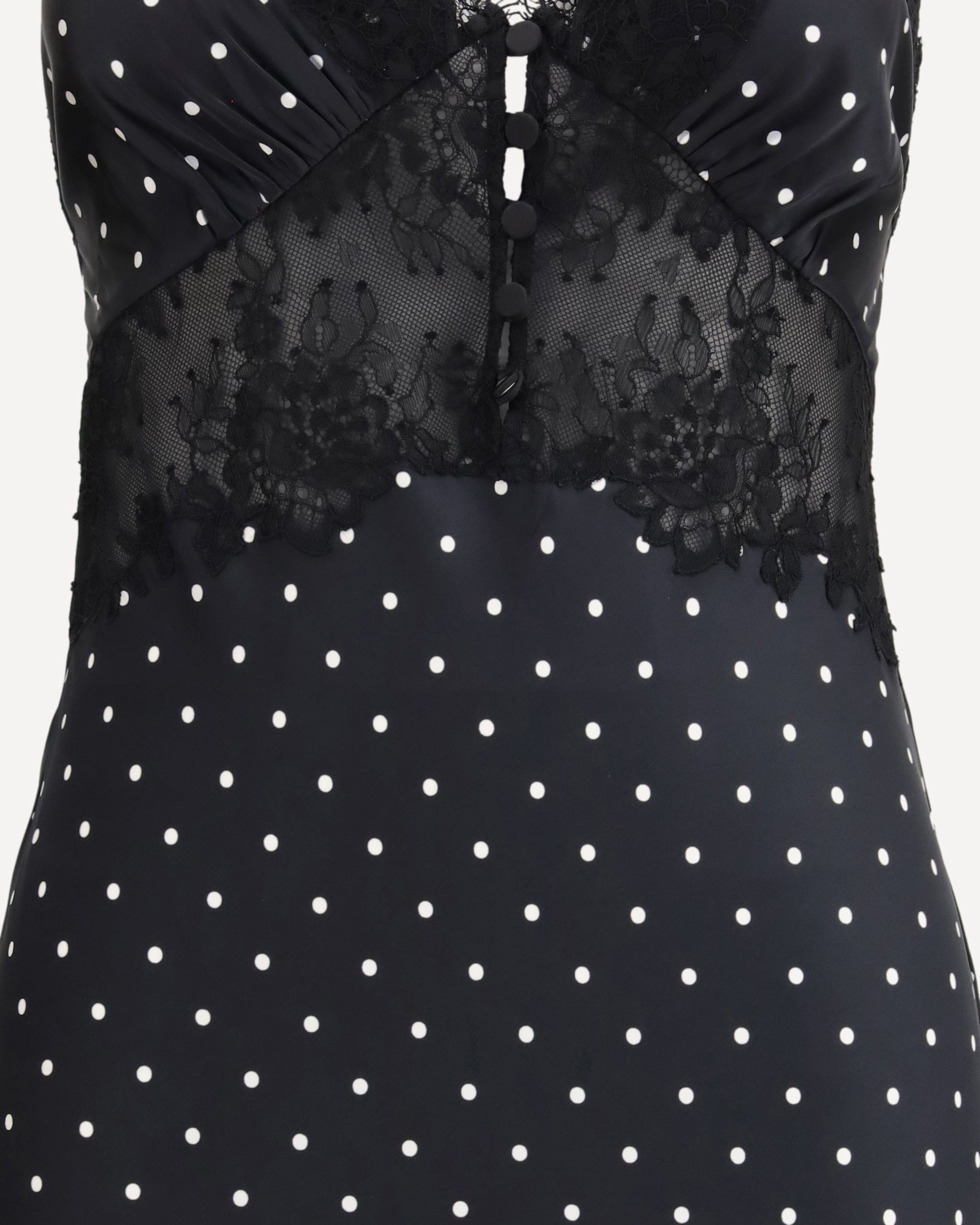 Self-Portrait Polka Dot Satin Maxi Dress