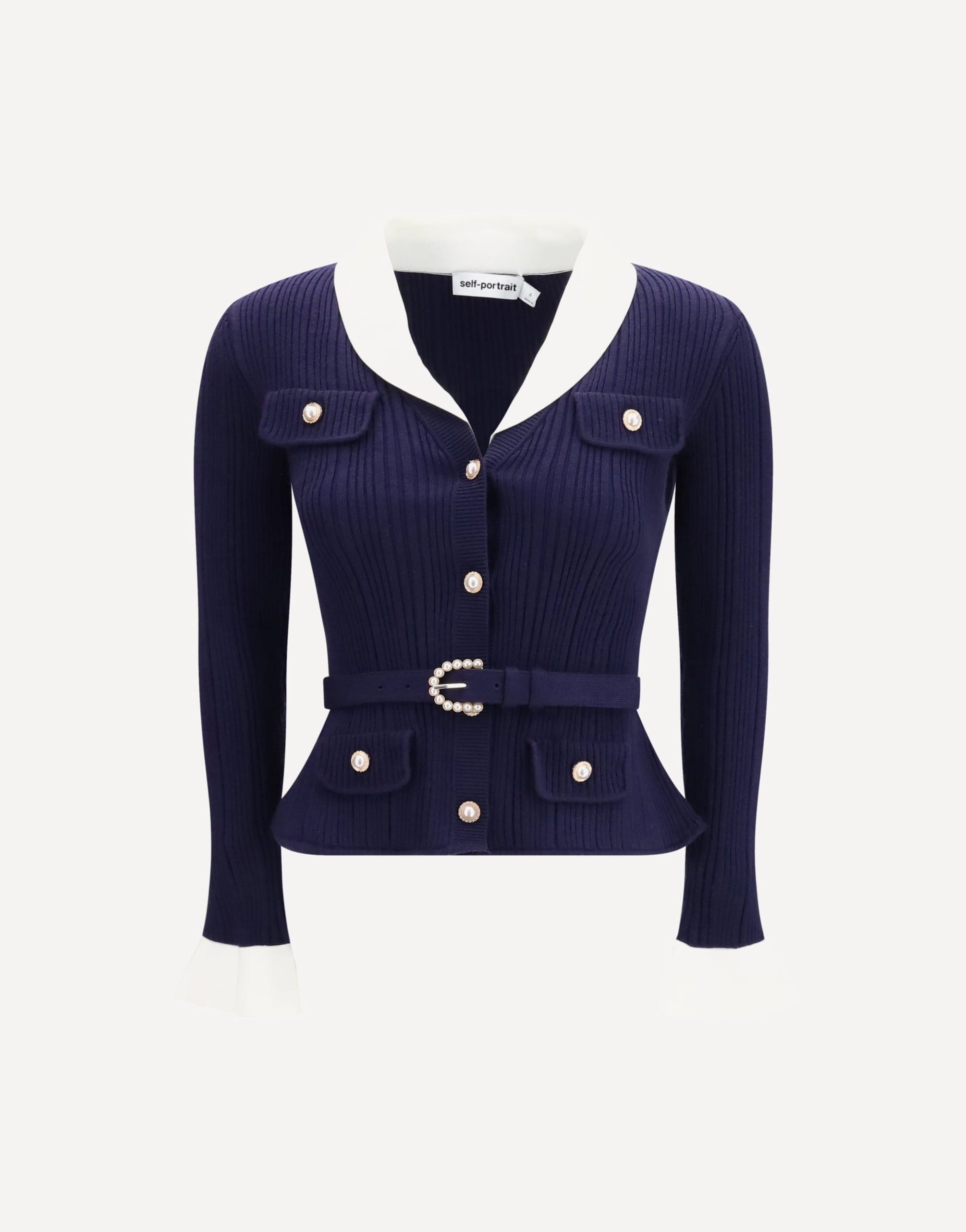 Self-Portrait Gerippter Cardigan