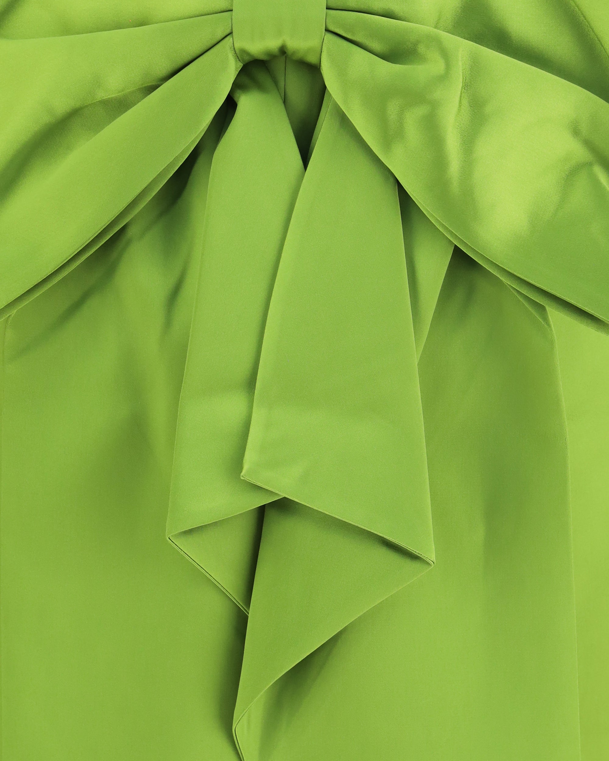 Self-Portrait Satinkleid mit Schleife am Rücken