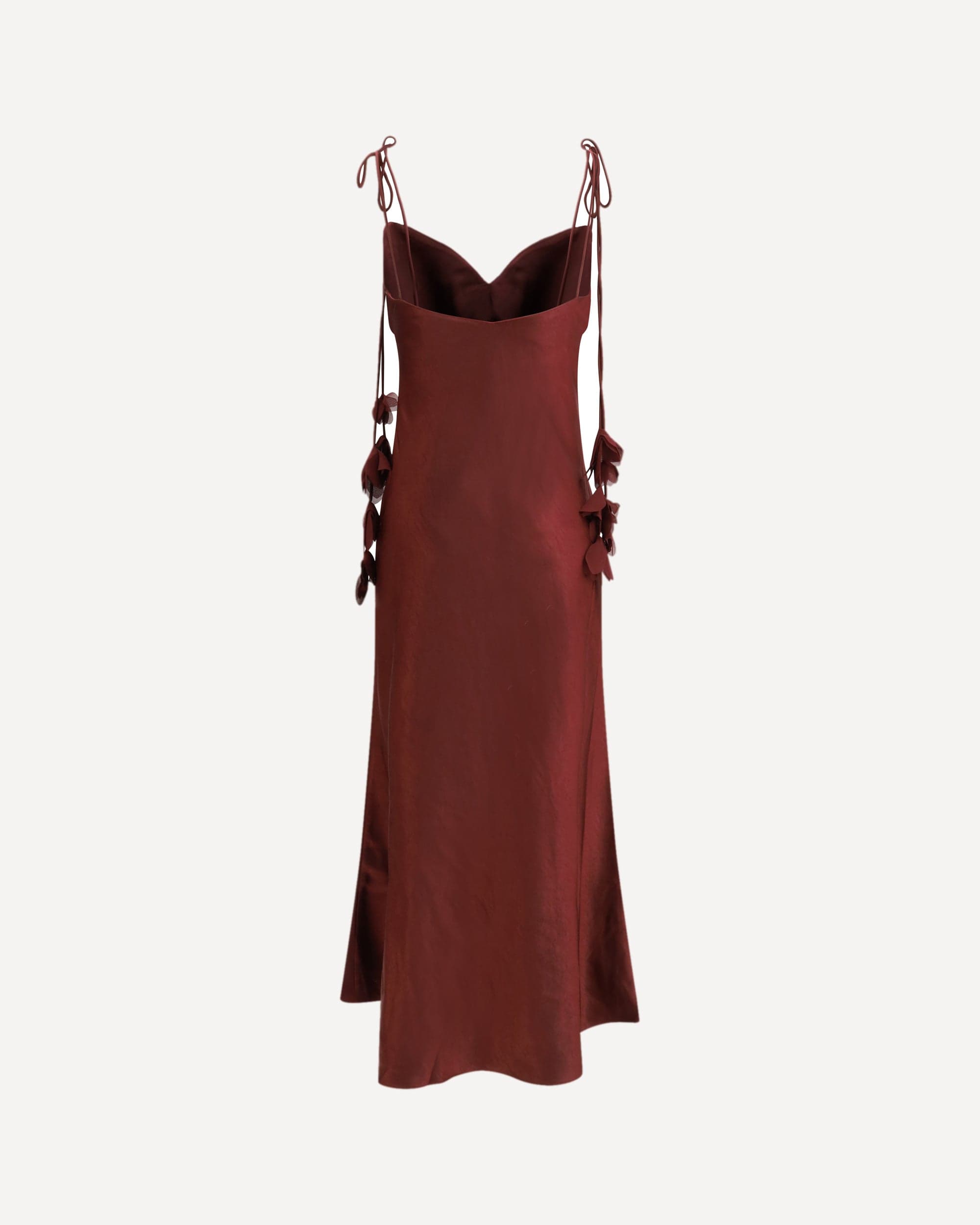 Self-Portrait Satin Flower Midi Dress