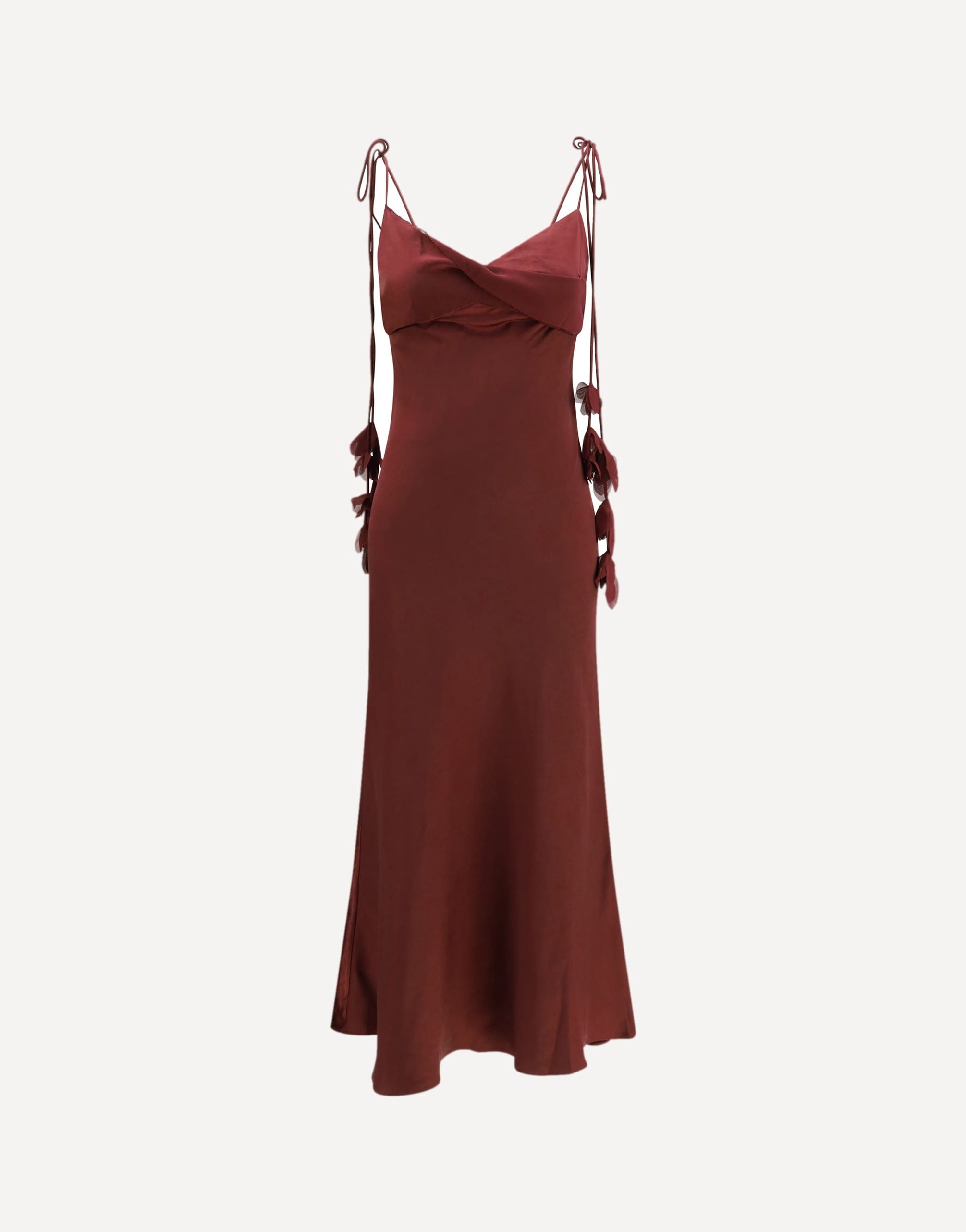 Self-Portrait Satin Flower Midi Dress
