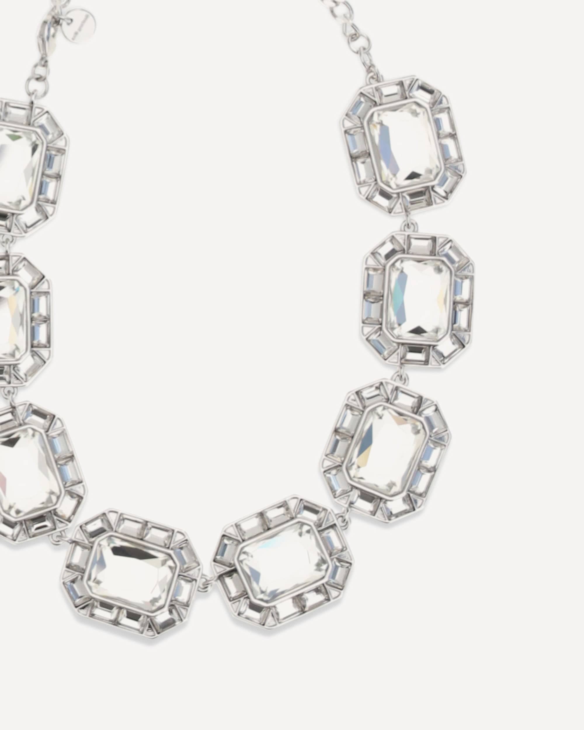 Self-Portrait Self-Portrait Silver Crystal Necklace