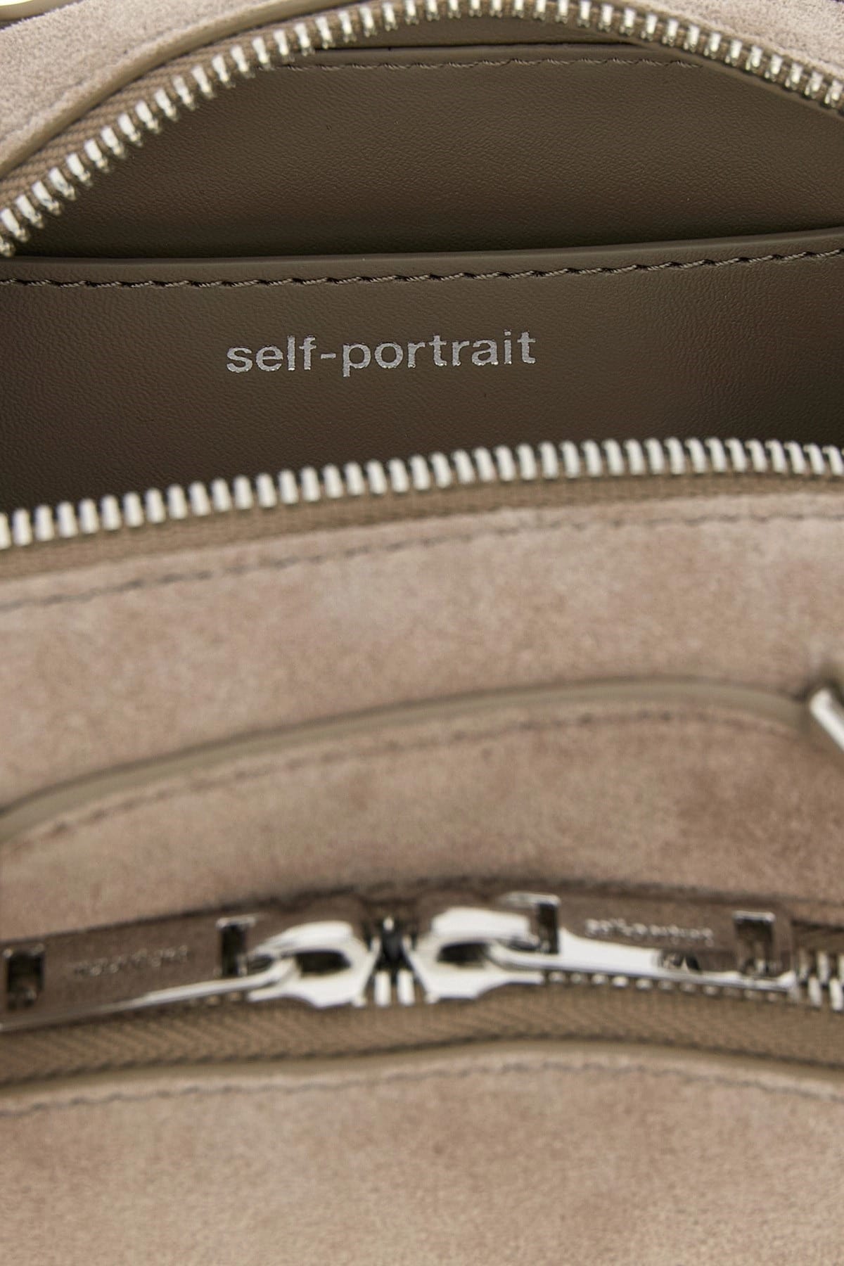 Self-Portrait Self-Portrait Suede Mini Charm Shoulder Bag