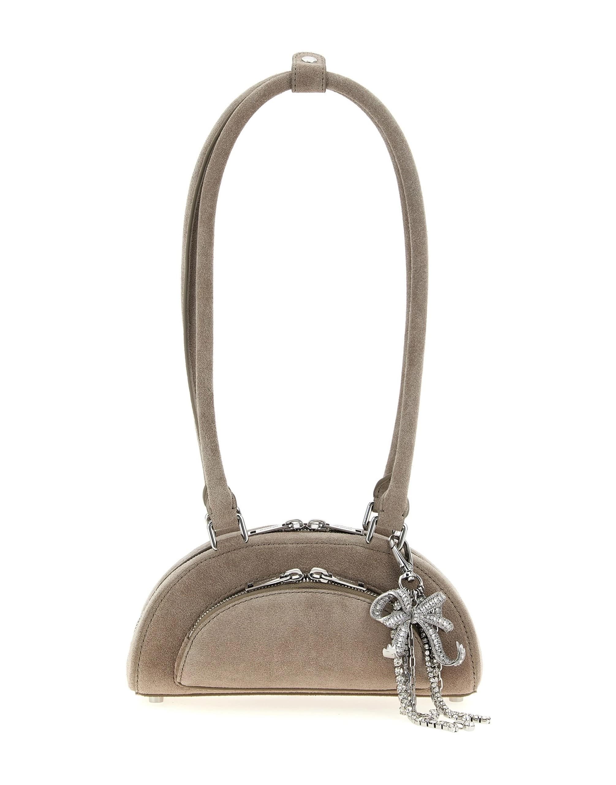 Self-Portrait Self-Portrait Suede Mini Charm Shoulder Bag
