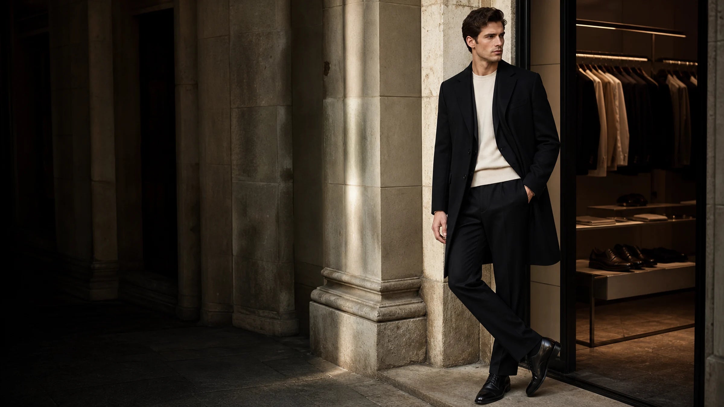 Men designer outlet luxury fashion hero image desktop
