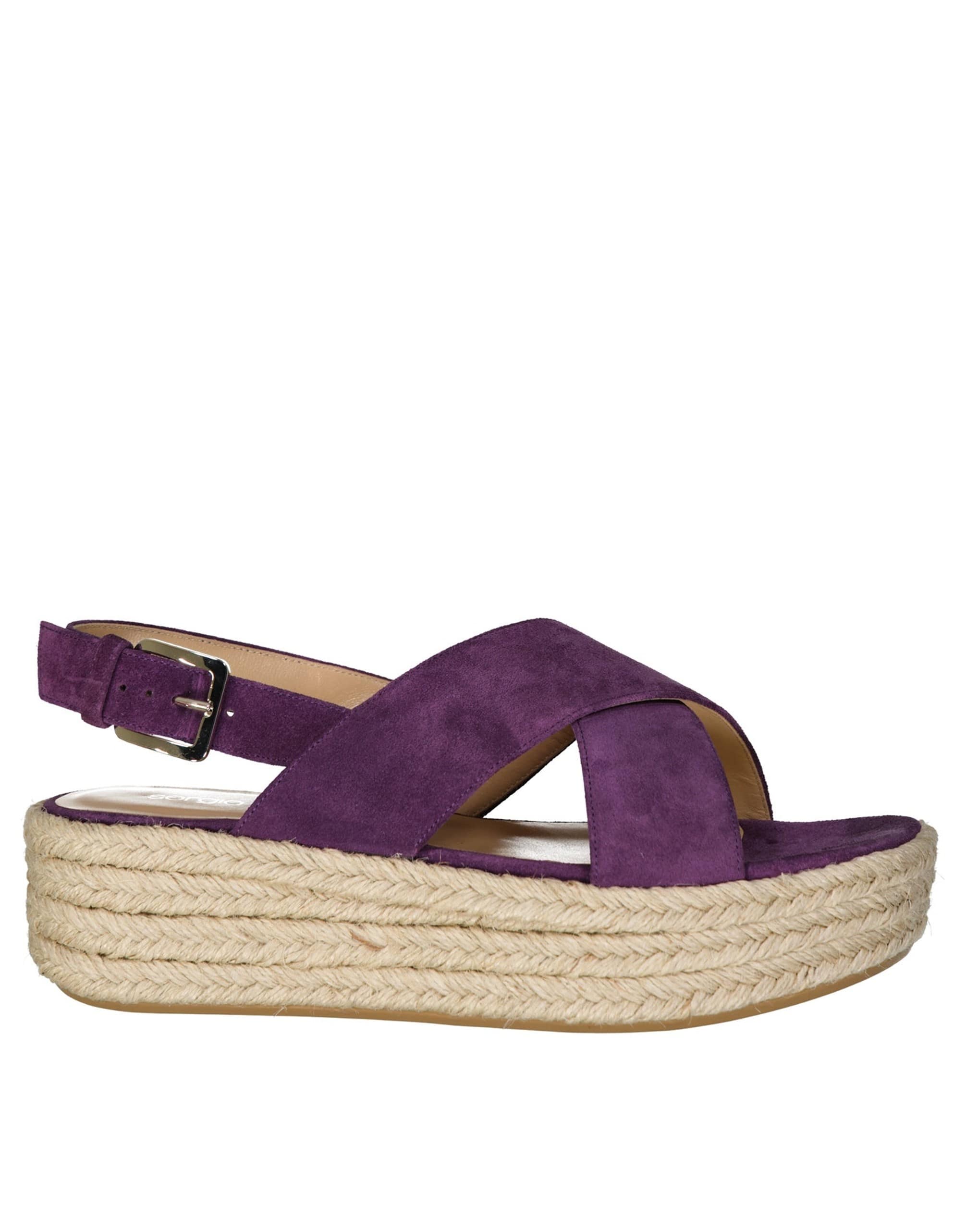 Sergio Rossi Leather Espadrilles With Ankle Buckle