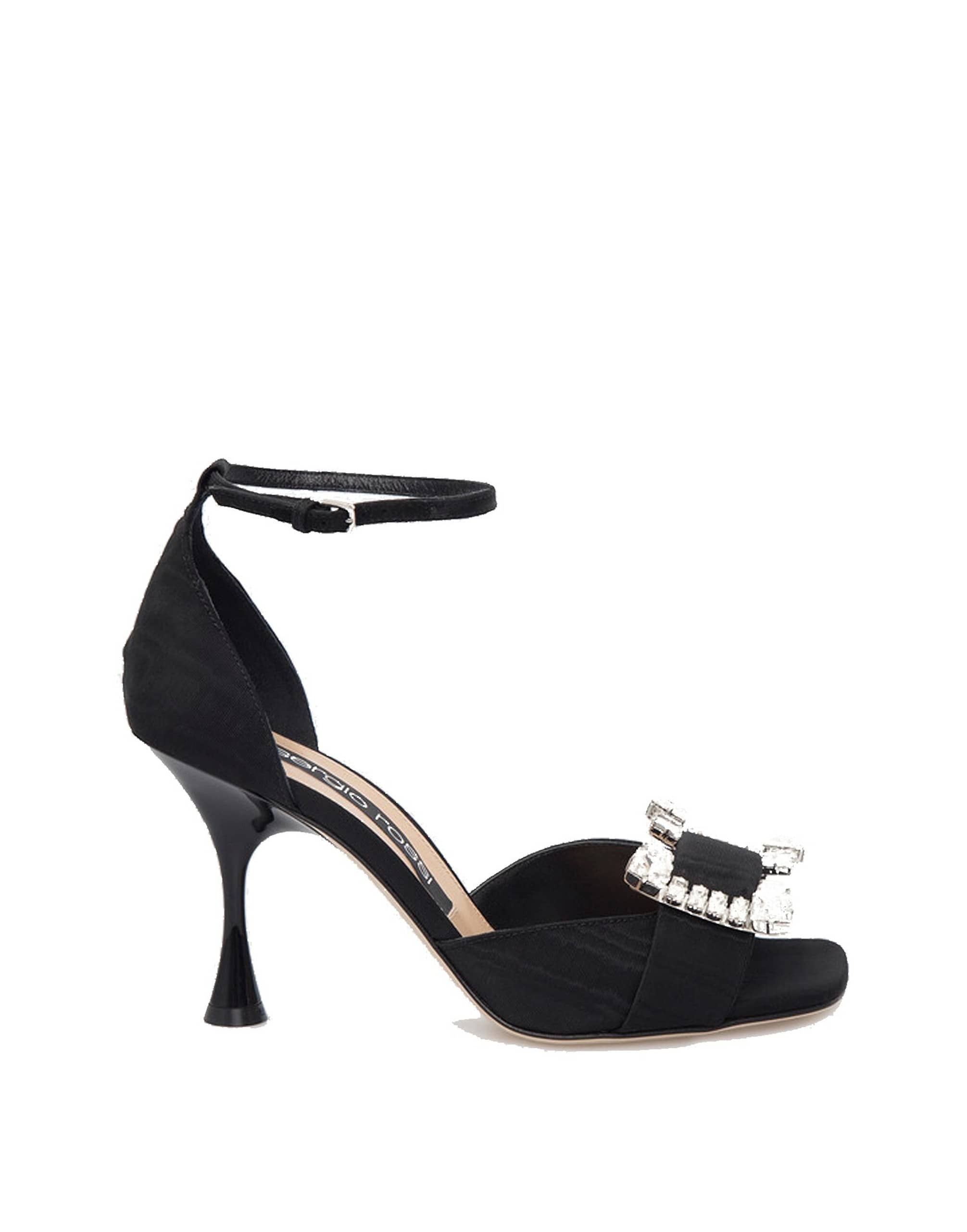 Sergio Rossi Sr Twenty Crystal Square Toe Sandals