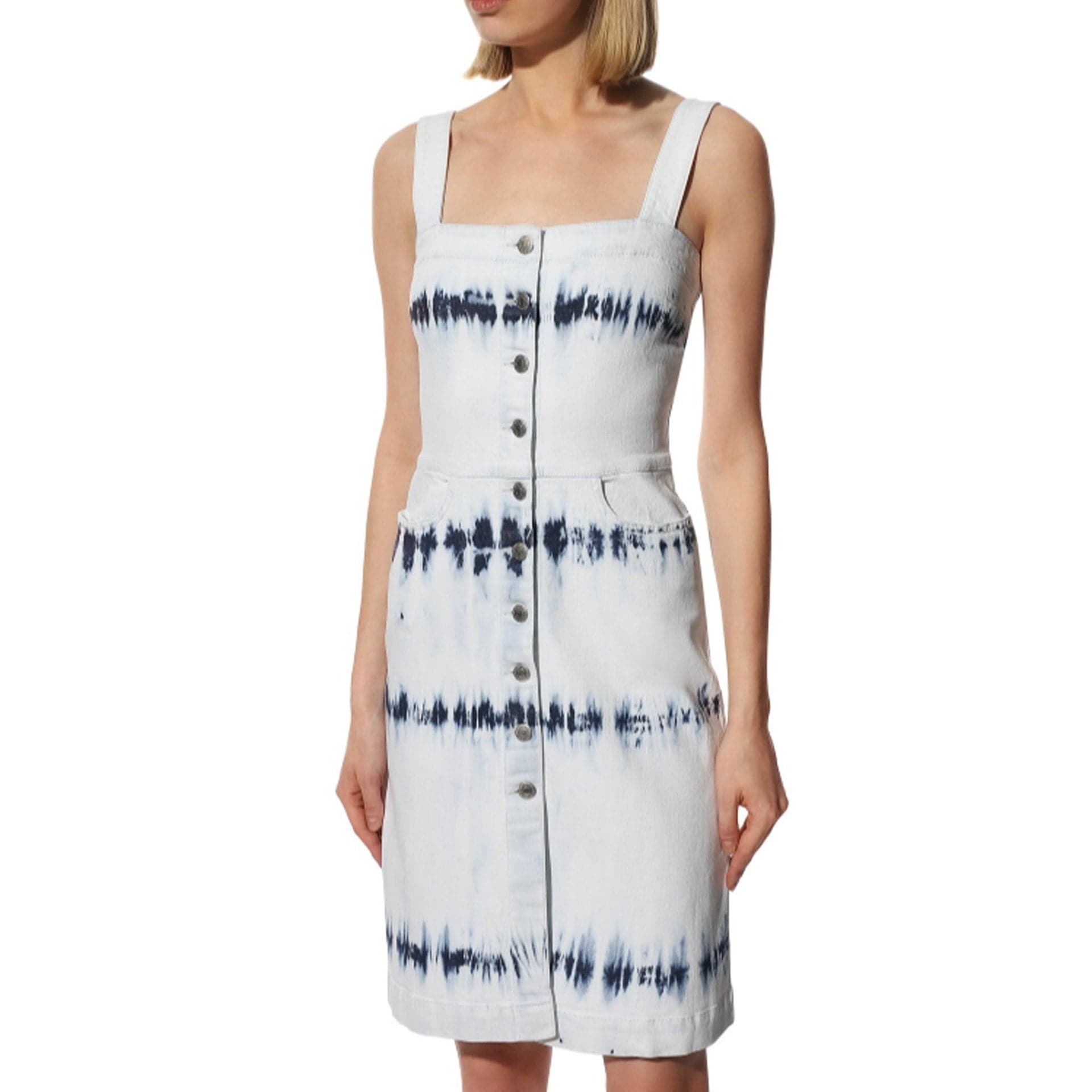 Stella McCartney Button-Front Denim Midi Dress - alternate view