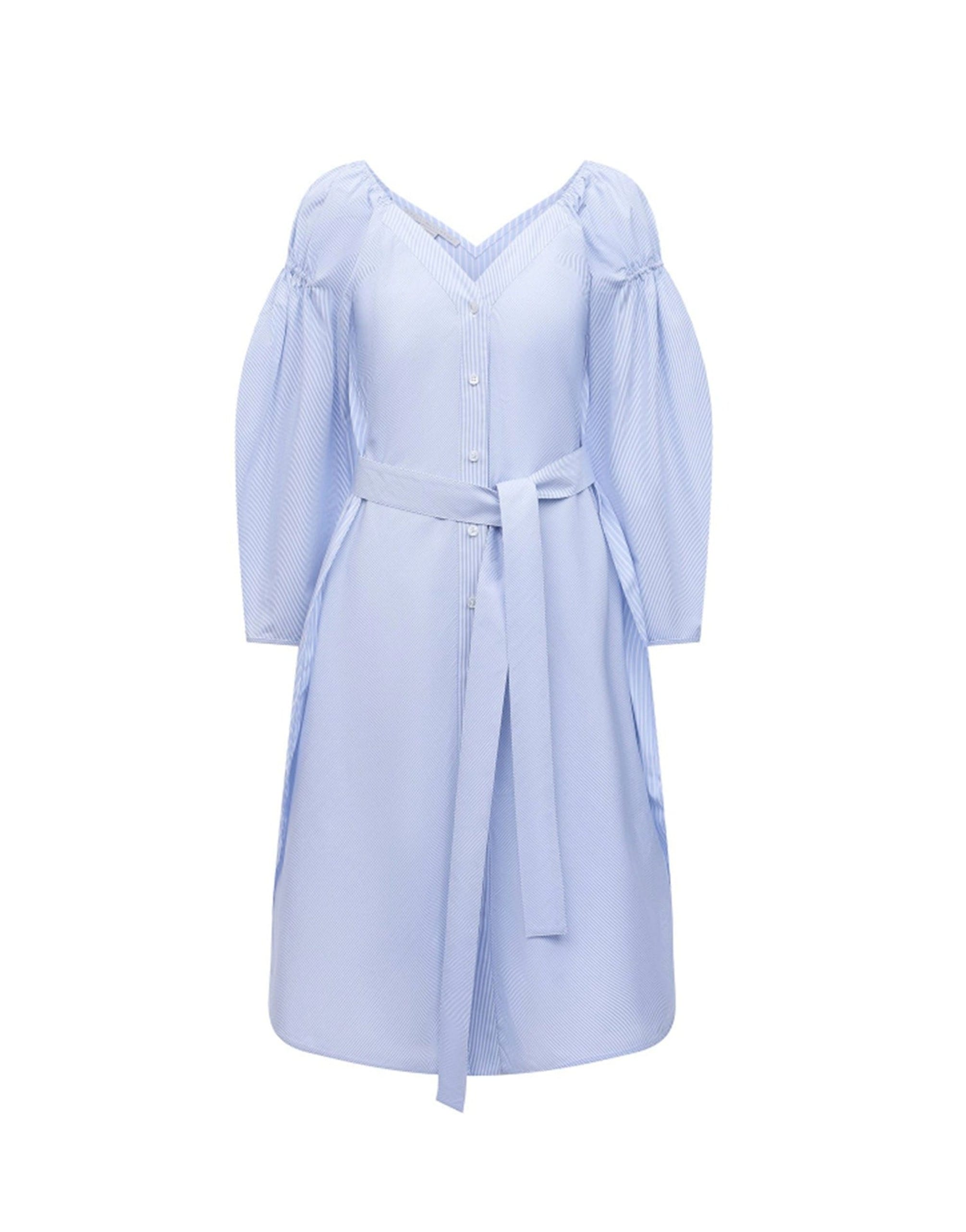 Stella McCartney Cotton V-Neck Long-Sleeve Mini Dress