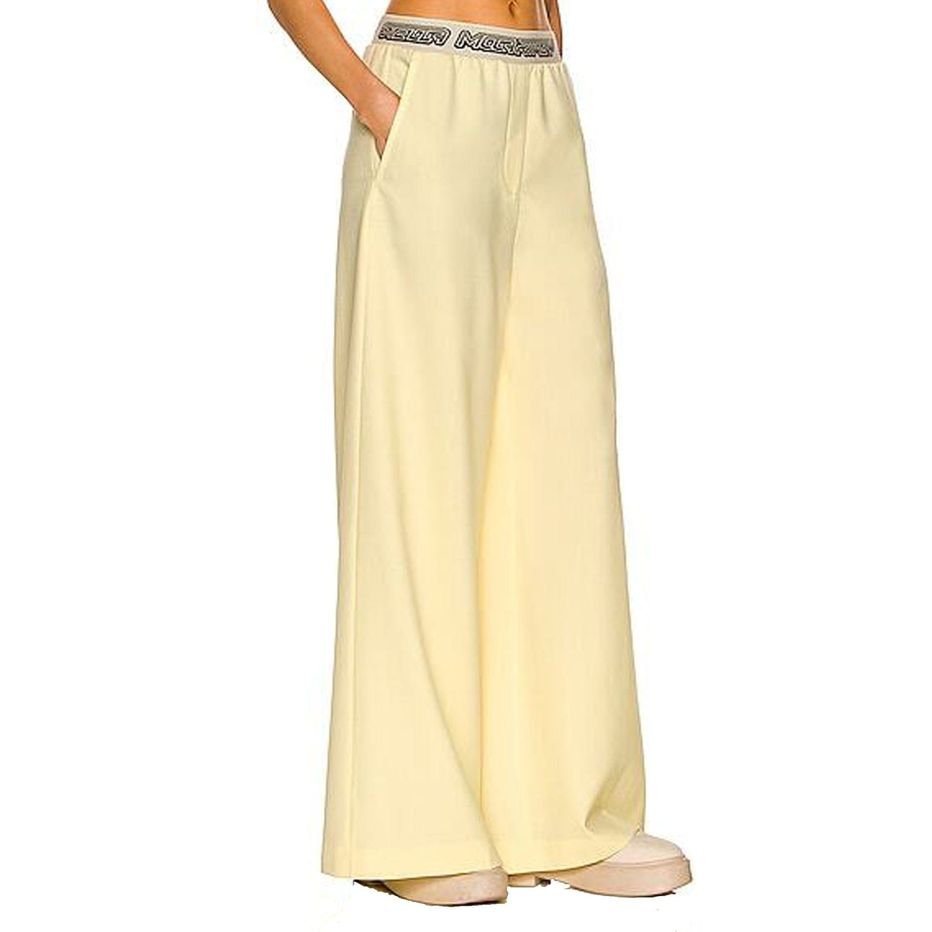 Stella McCartney Logo Wool Pants With Wide Legs - alternate view