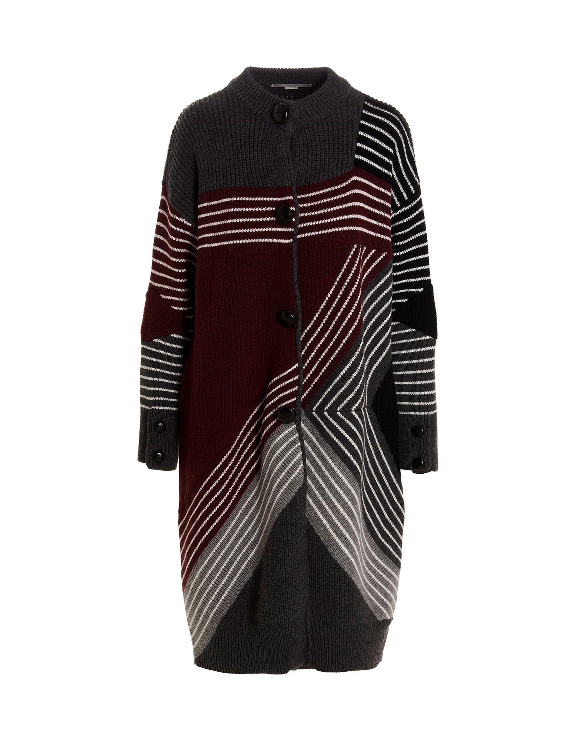 Stella McCartney Multicolor Striped Wool Coat