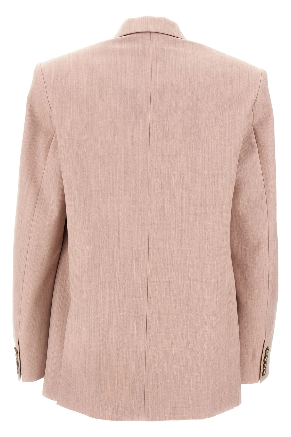 Stella McCartney Stella McCartney Pink Double-Breasted Wool Blazer