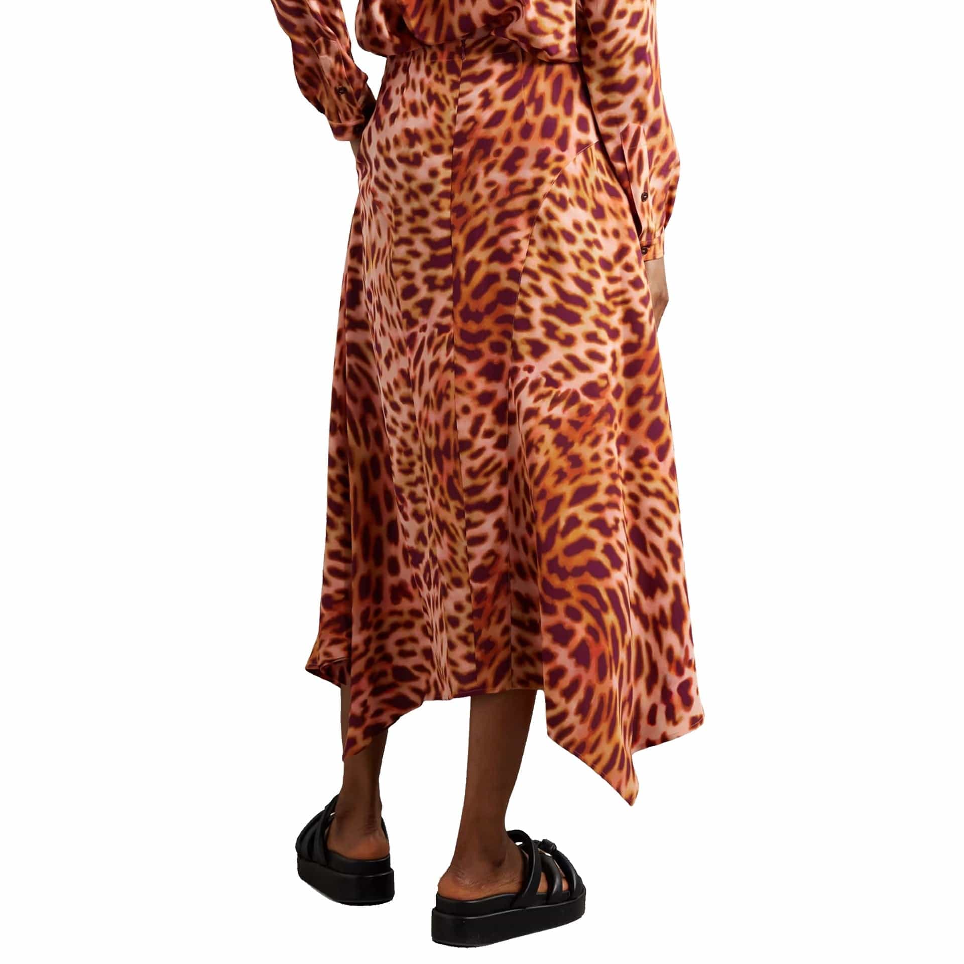Stella McCartney Silk Midi Dress With Handkerchief Hem