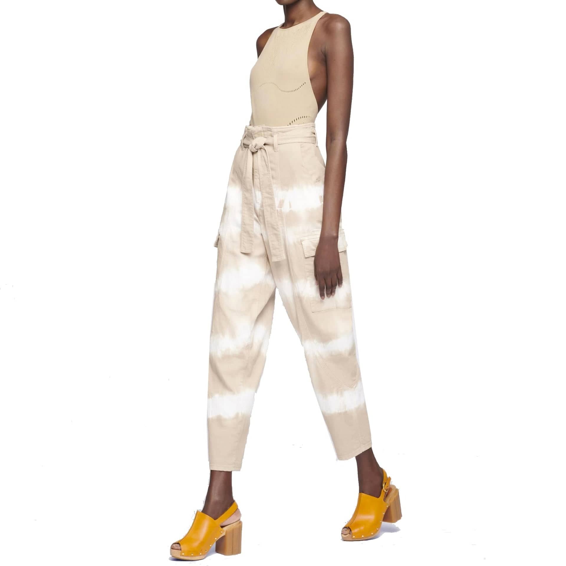 Stella McCartney Tie-Dye Denim Jeans With Belt - alternate view