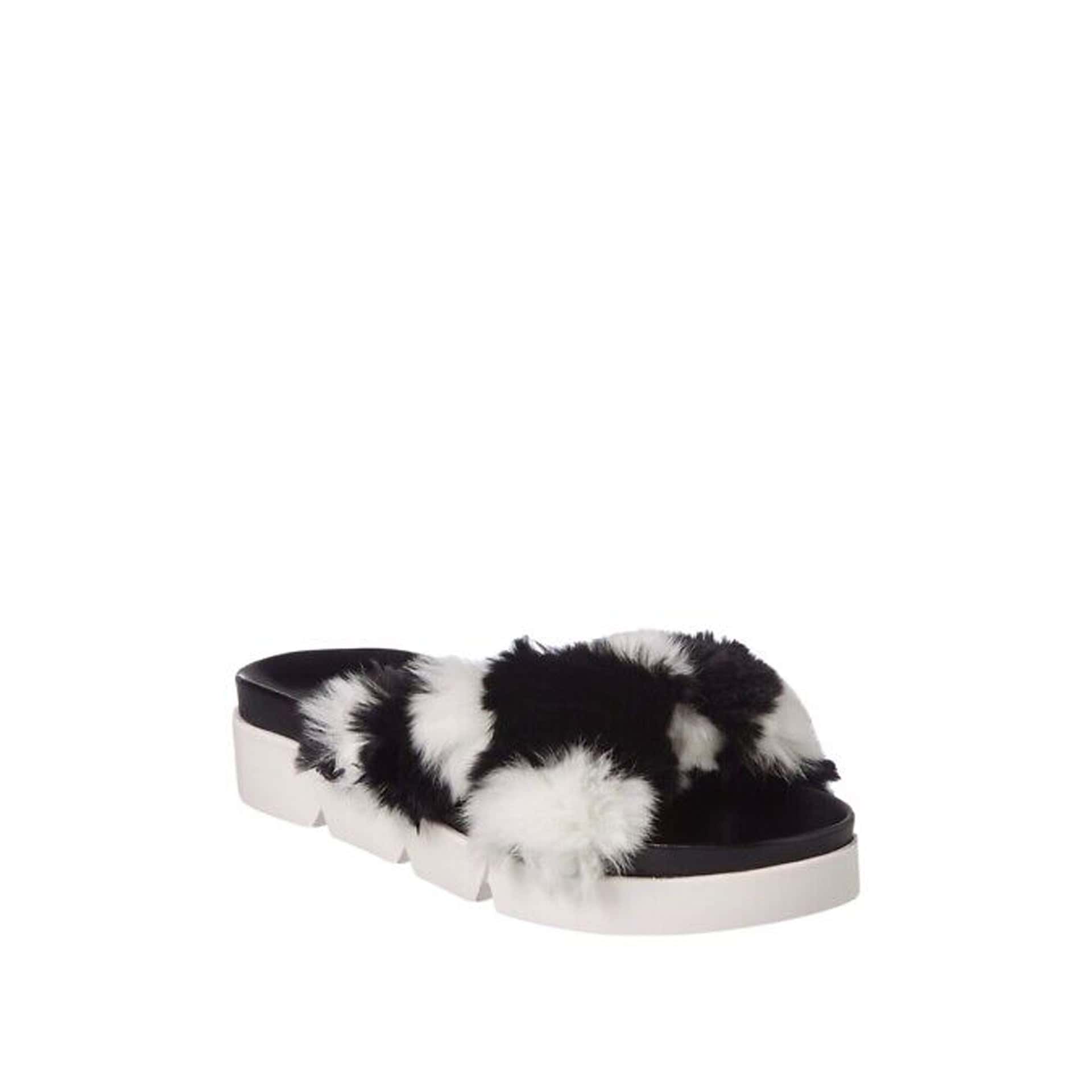 Stuart Weitzman Raccoon Fur Slippers - alternate view