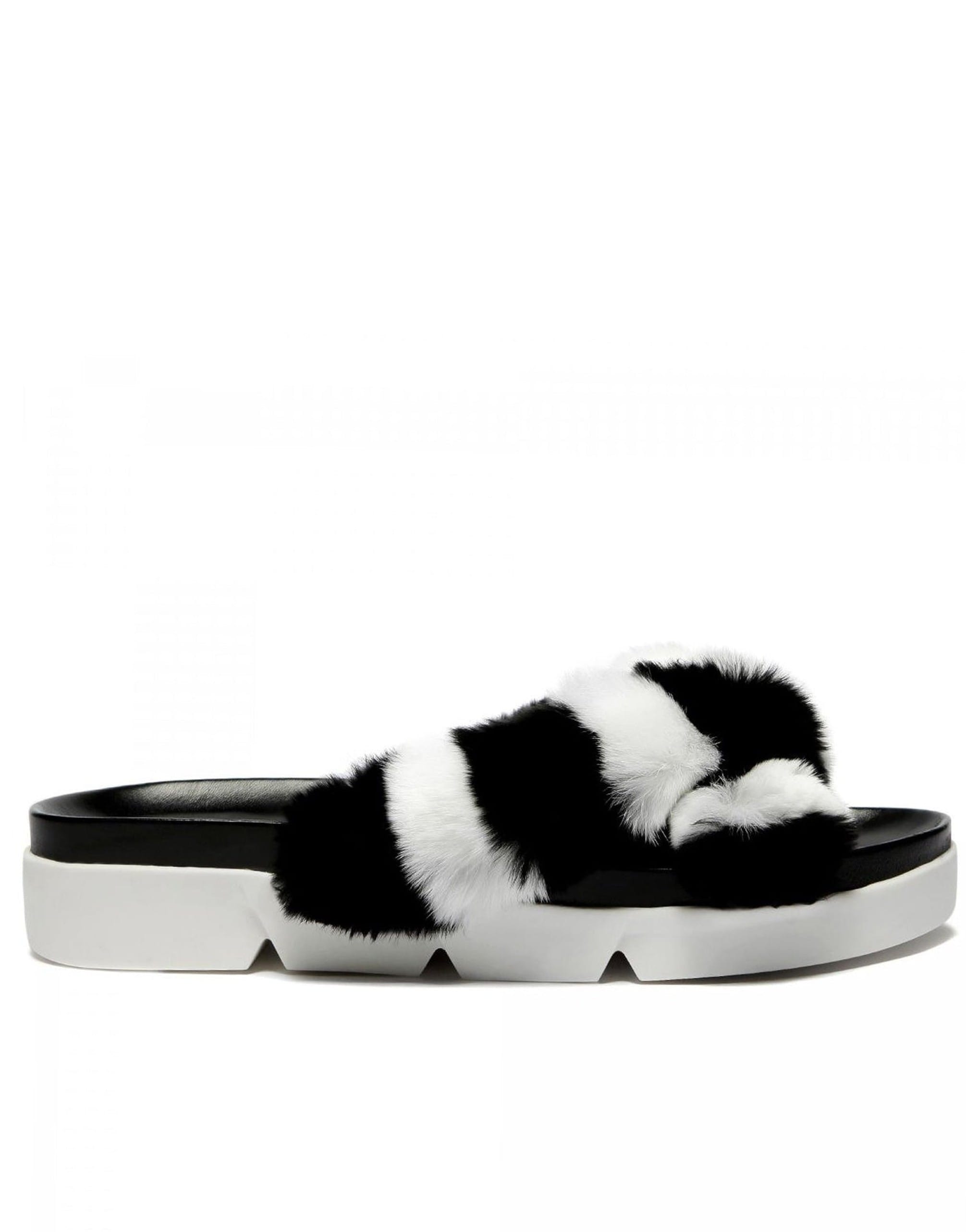 Stuart Weitzman Raccoon Fur Slippers