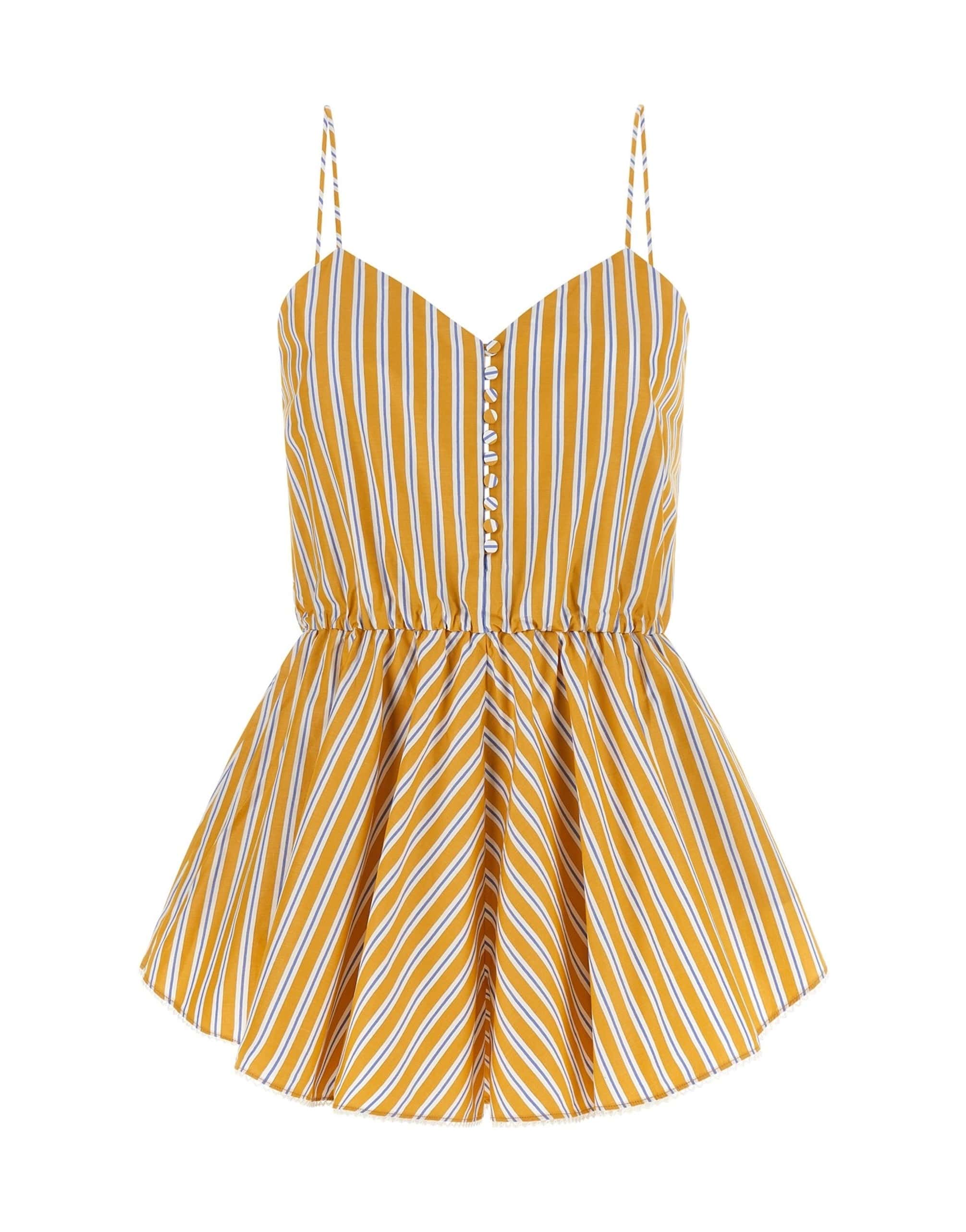 The Andamane The Andamane Celeste Striped Cotton Jumpsuit