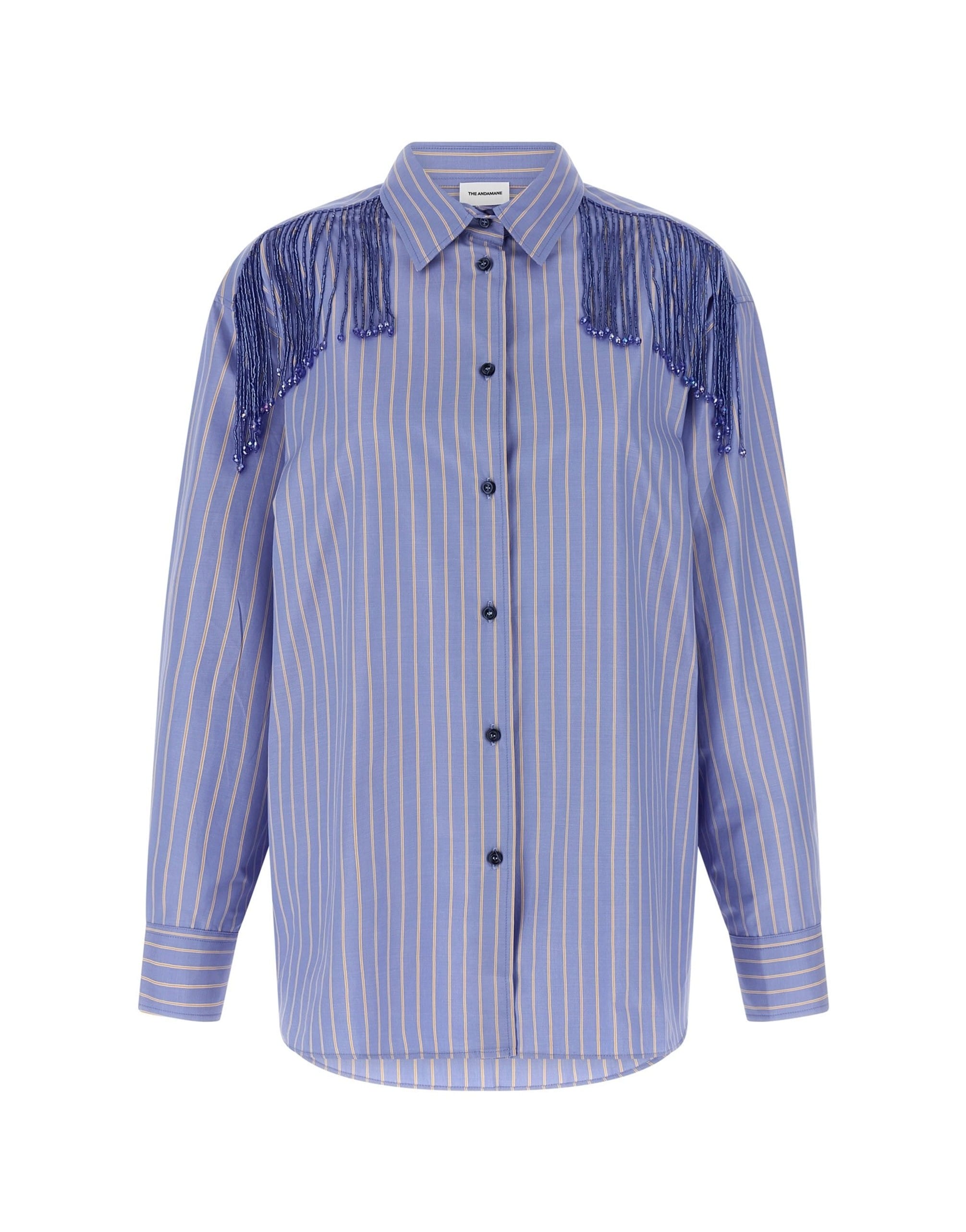 The Andamane The Andamane Miley Beaded Fringe Shirt