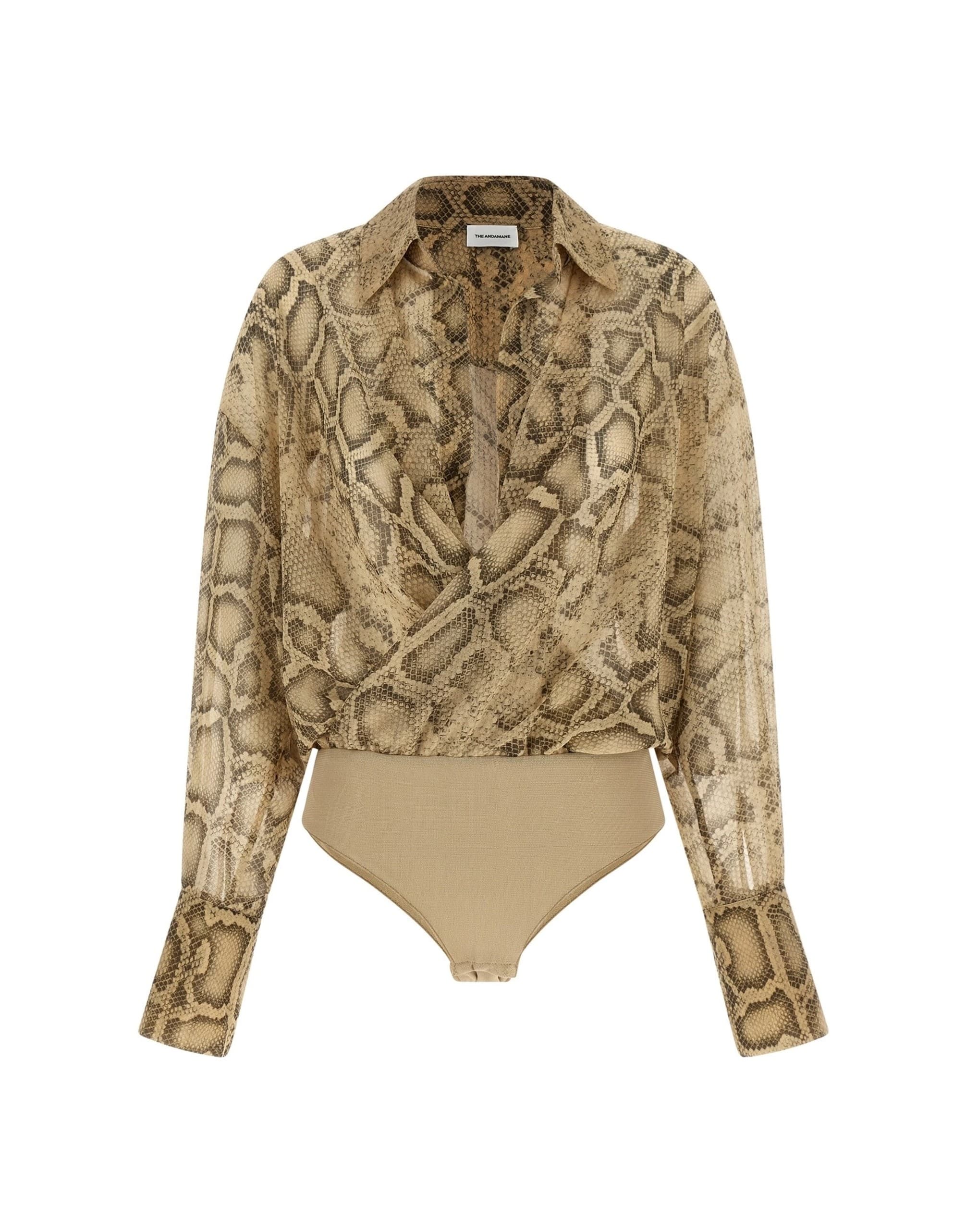The Andamane The Andamane Paloma Python Print Bodysuit